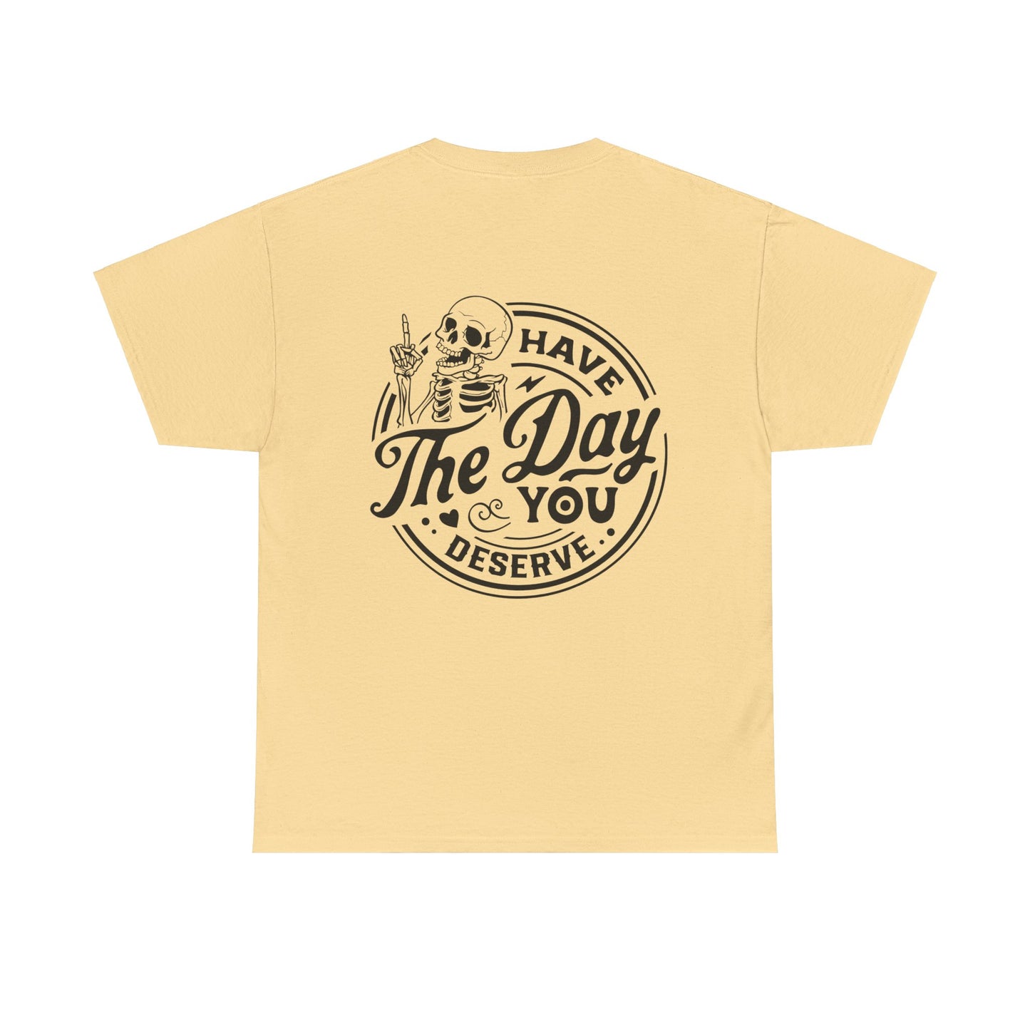 Have the Day you Deserve Tshirt - Peace Sign Skeleton Graphic Tee, Vintage Inspired Graphic Tee - Peace Sign Skeleton