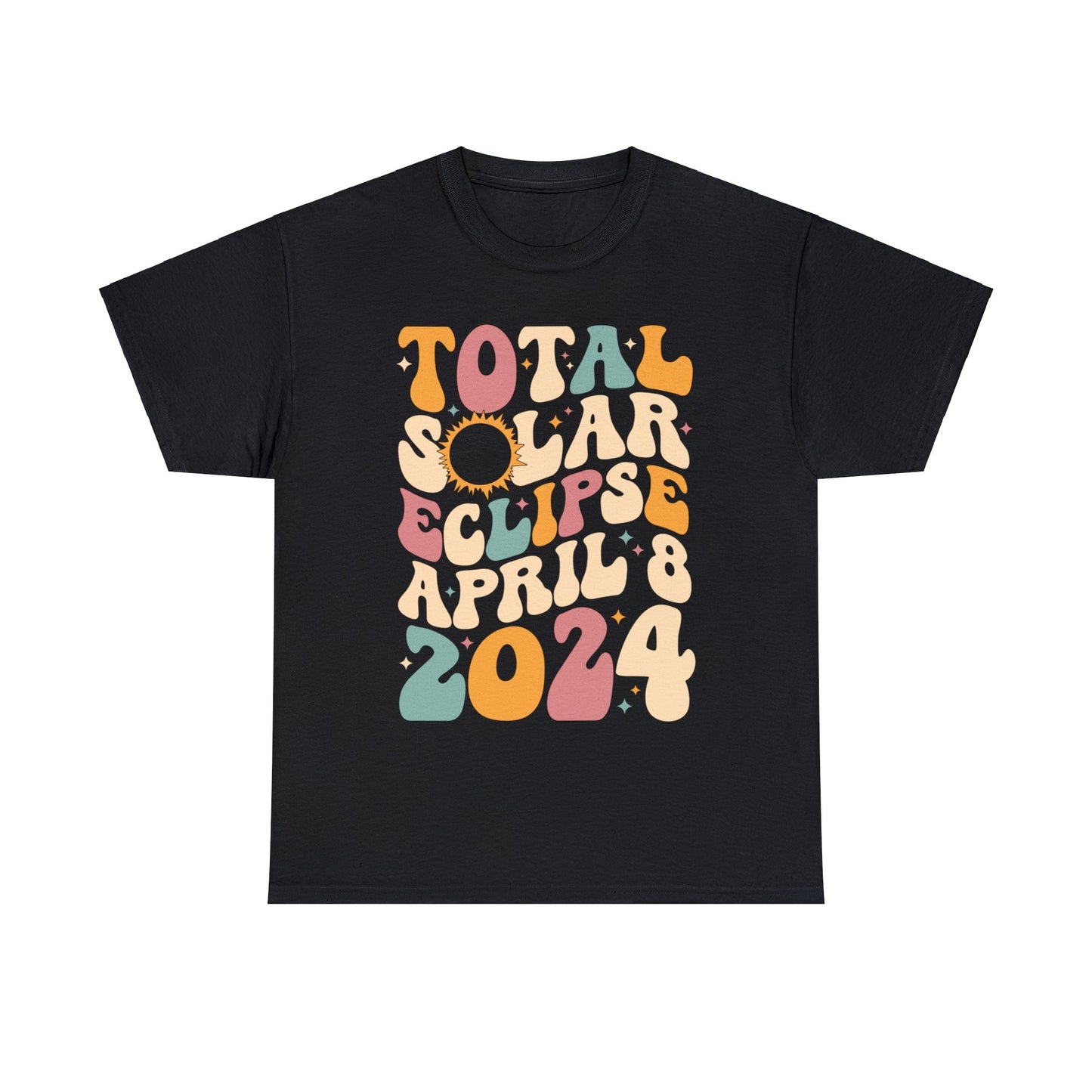 Hip Retro Tee with Total Solar Eclipse April 8 2024, Astronomical Shirt, Retro Groovy Total Solar Eclipse T-Shirt, April 8 2024 Science Tee