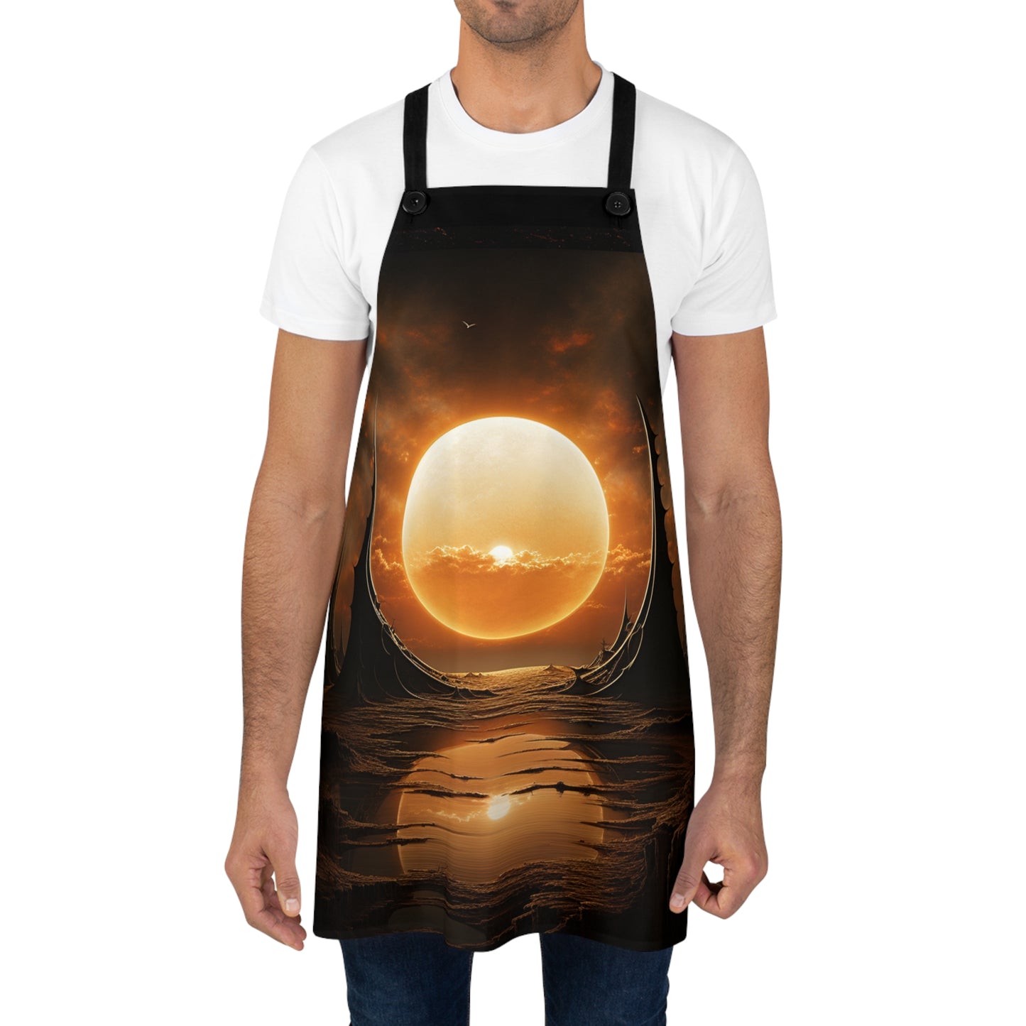 Magical Eye of Sauron Eclipse Apron for Lord of the Rings Fans, Stunning Eye of Sauron Eclipse Apron Perfect for Tolkien Enthusiasts Apron