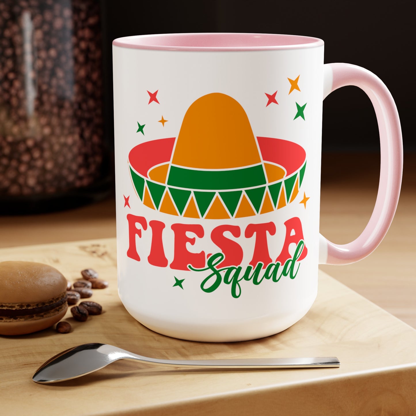 Gather your squad and sip in style with our vibrant 15 oz mug! Perfect for Cinco de Mayo celebrations or any fiesta occasion. Spice up your coffee break with this must-have addition to your mug collection. 🎉☕ #FiestaSquad #VibrantMug #CincoDeMayo