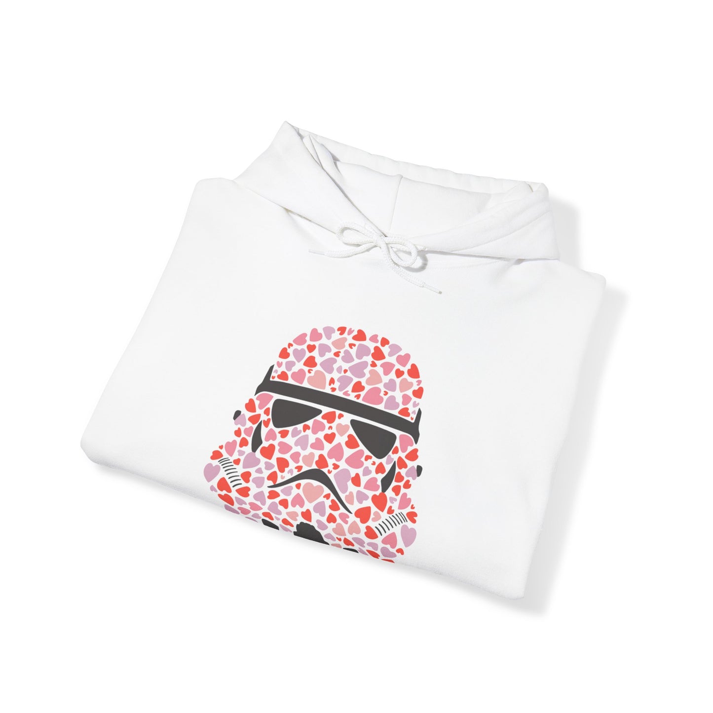 Valentine Hooded Sweater, Love Stormtrooper Hearts Sweatshirt, Force Sweatshirt, Stormtrooper Love Apparel, Valentines Day Sci-fi Sweatshirt