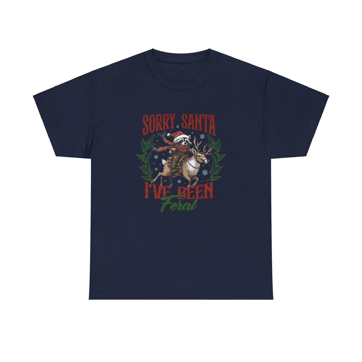 Sorry Santa I've Been Feral Tshirt, Racoon Christmas Sweatshirt, Reindeer Christmas T-shirt, Racoon Cute Shirt, Funny Racoon Christmas Tee