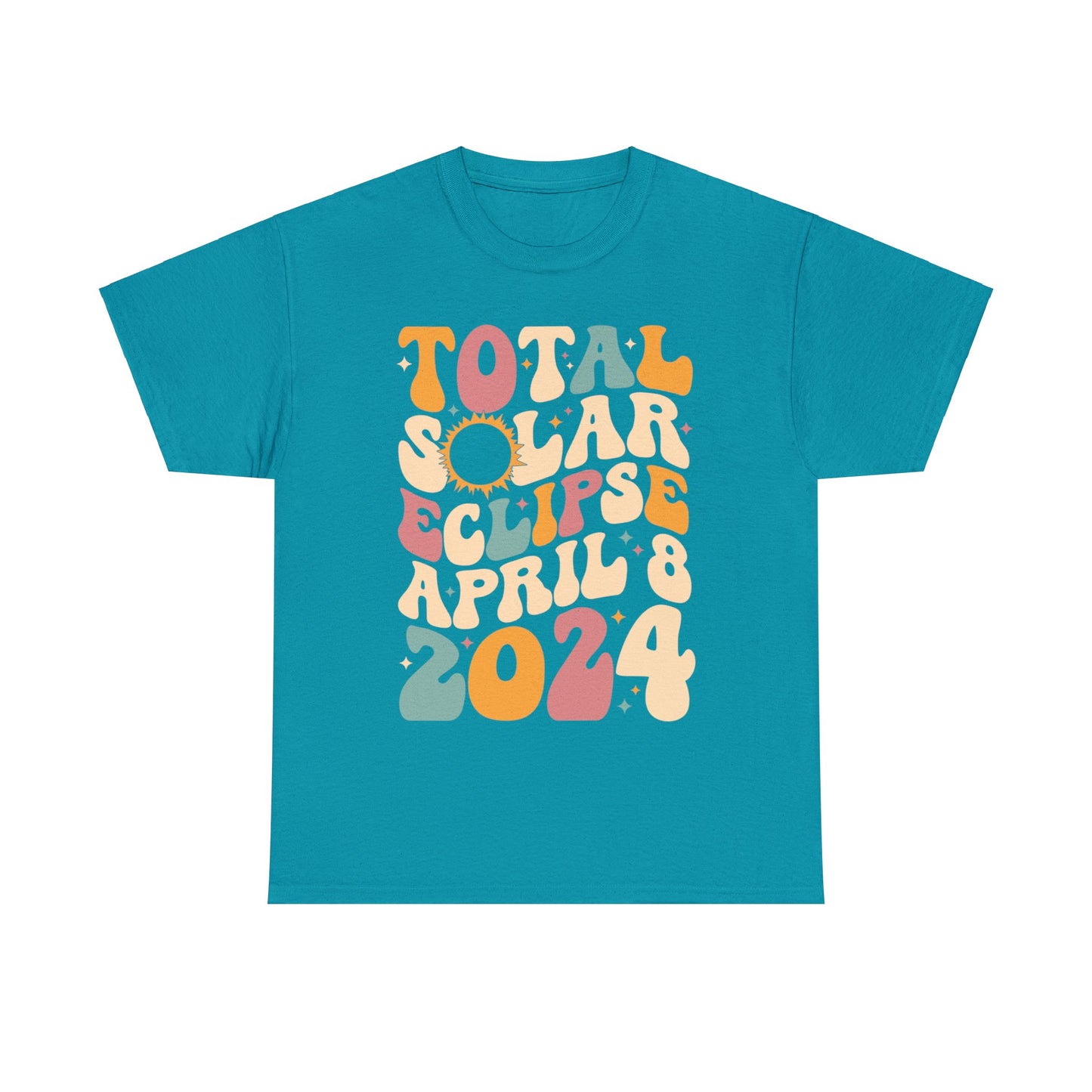 Hip Retro Tee with Total Solar Eclipse April 8 2024, Astronomical Shirt, Retro Groovy Total Solar Eclipse T-Shirt, April 8 2024 Science Tee