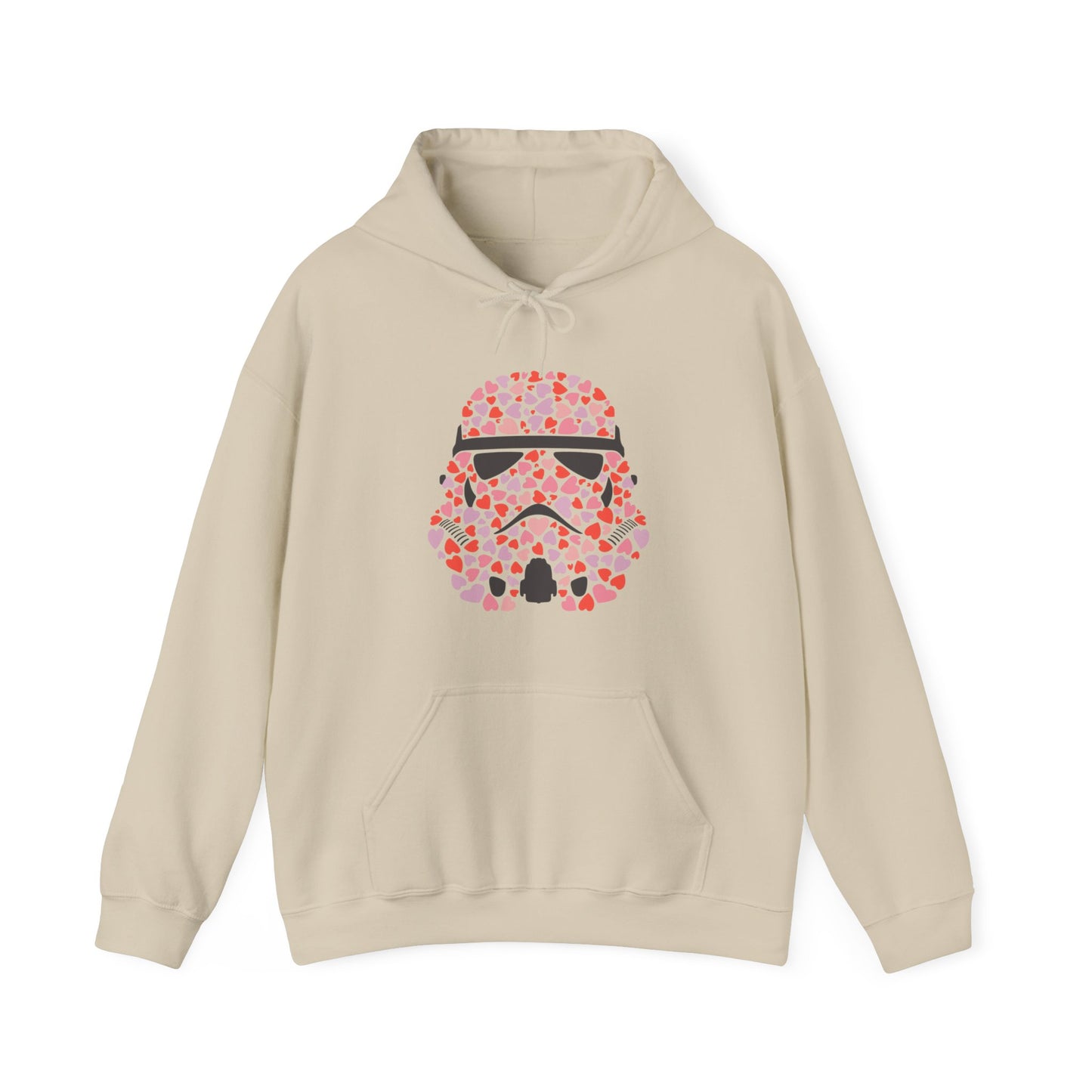 Valentine Hooded Sweater, Love Stormtrooper Hearts Sweatshirt, Force Sweatshirt, Stormtrooper Love Apparel, Valentines Day Sci-fi Sweatshirt