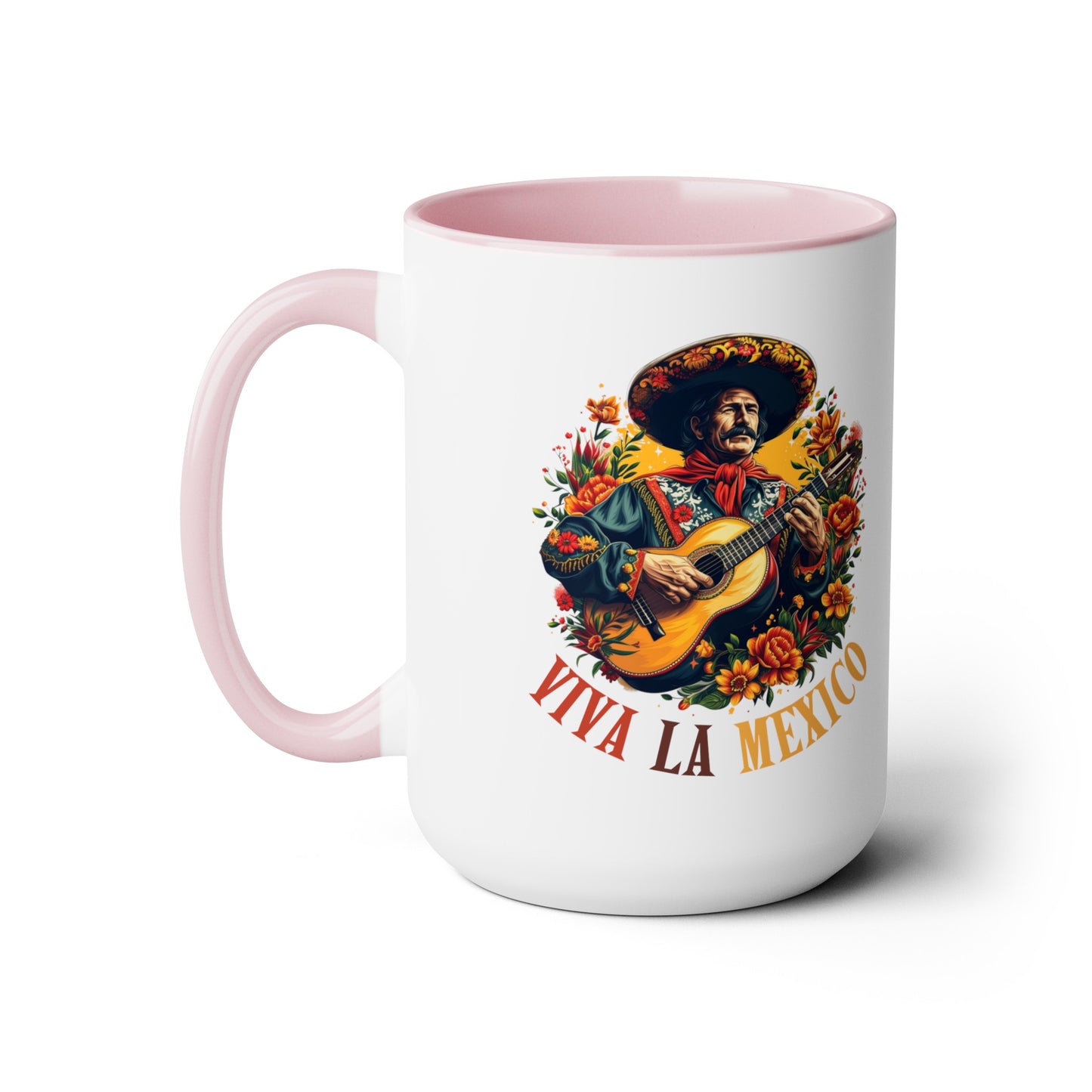 Viva La Mexico Mariachi Mug - Colorful 15 oz. Cup for Coffee Lovers, Fiesta Ready Mug - Viva La Mexico Mariachi Coffee Cup for Music Lovers