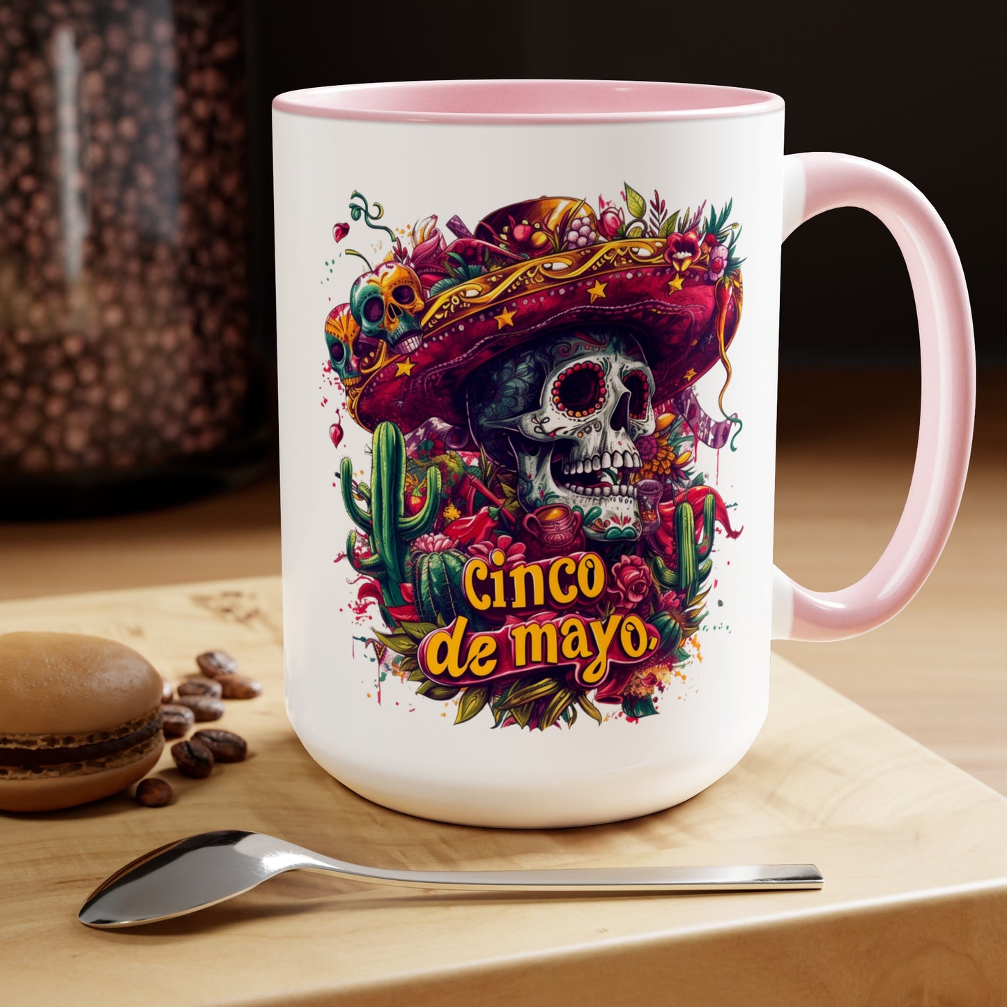 Elevate your Cinco de Mayo fiesta with our festive skull design mug! Inspired by the vibrant spirit of the Day of the Dead, this mug adds a colorful touch to your celebration. Sip in style and embrace the fiesta spirit! 💀🎉 #CincoDeMayoFiesta #DayOfTheDeadInspired #FestiveMug