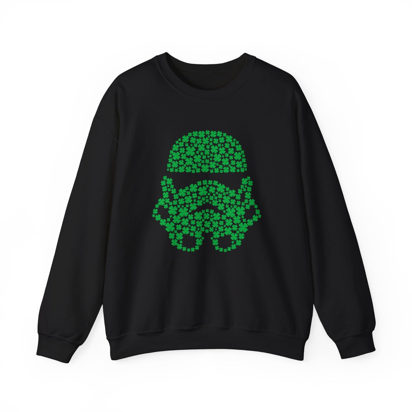 Galactic Love Defender Sweatshirt - Stormtrooper Clover Edition for St. Patrick's Day, St Pattys Day Sweatshirt, Four Leaf Clover Sweater