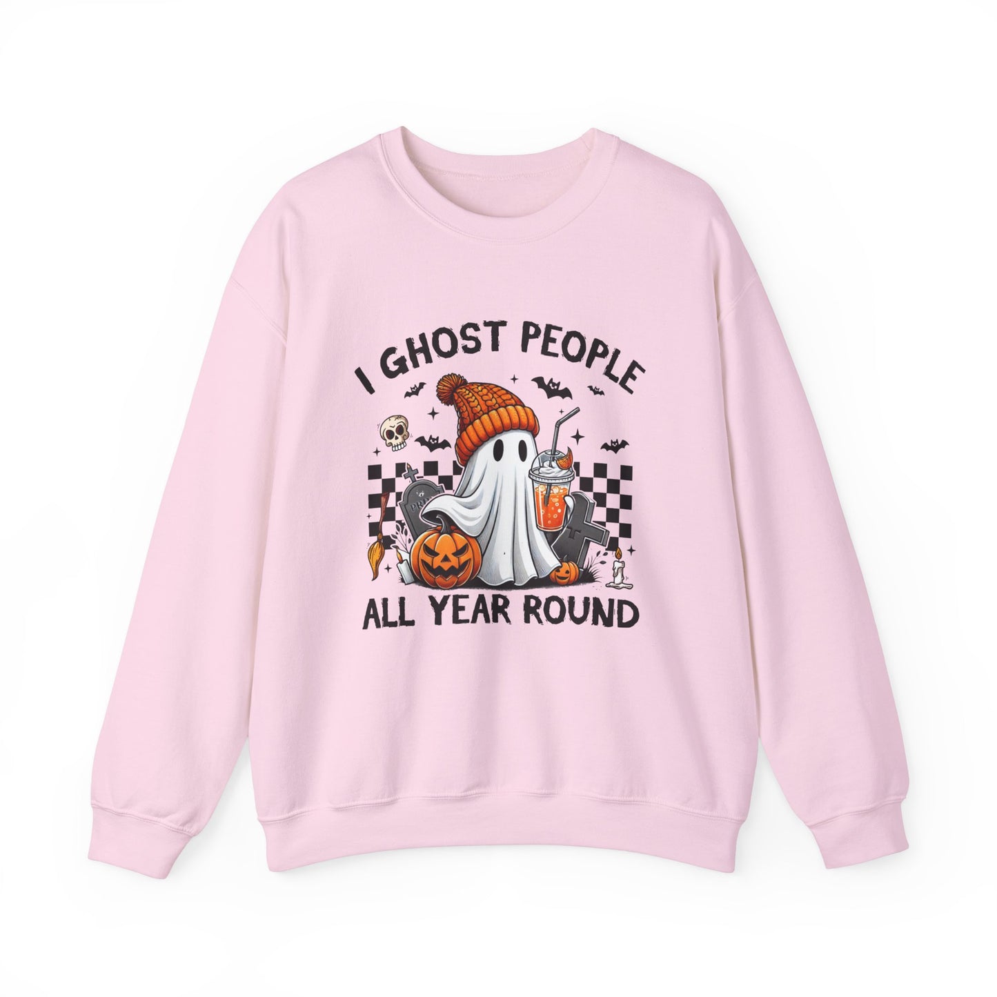 I Ghost People All Year Round Sweatshirt, Cute Ghost Sweatshirt, Funny Spooky Sweatshirt, Womens Ghost Sweatshirt, Spooky Season