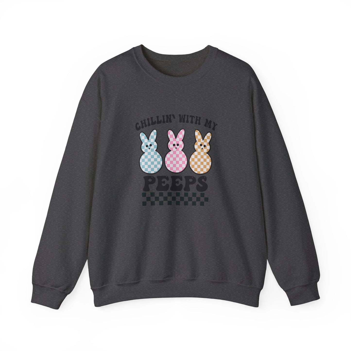 Chillin With My Peeps Sweatshirt, Cute Easter Peeps Shirt, Trendy Easter Day Outfit, Peeps Easter Holiday Shirt, Easter Family Sweatshirt