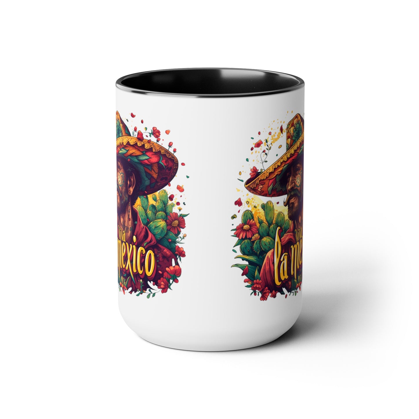 Mexican Fiesta Viva la Mexico 15 oz Mug - Colorful Pottery Coffee Mug, Viva la Mexico 15 oz Mug - Colorful Mexican-Inspired Coffee Cup