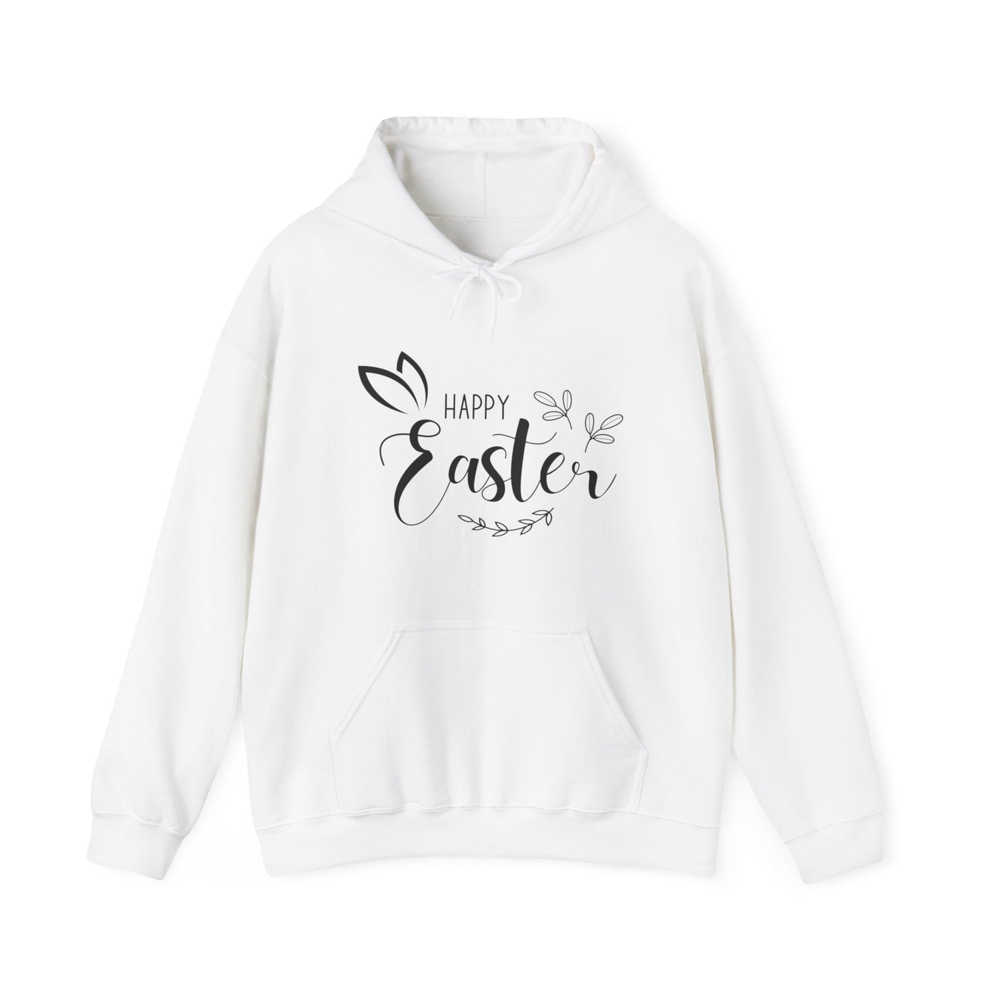 Happy Easter Hooded Sweatshirt, Happy Easter Bunny Sweatshirt, Bunnies Sweatshirt, Flowers Print Bunnies, Leopard Bunny Sweatshirt