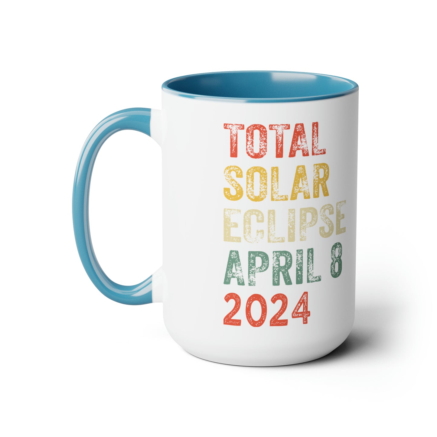 Collectible 15 oz Mug for Solar Eclipse Enthusiasts, Vintage Style - Total Solar Eclipse April 8 2024, Total Solar Eclipse April 8 2024 Mug