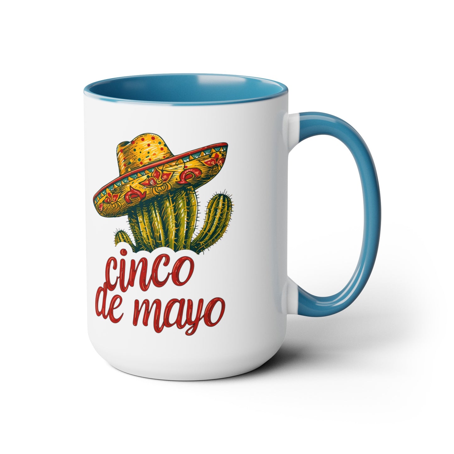 Muy Bueno Cactus Mug - Sombrero Rustic Pottery - 15 oz Drinkware, Festive Cactus Sombrero Mug - Cinco de Mayo 15 oz Cup