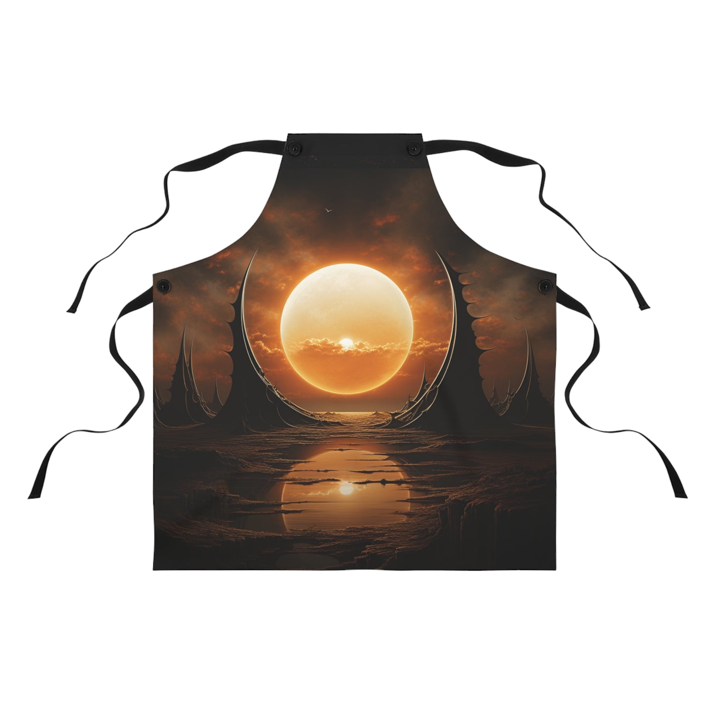 Magical Eye of Sauron Eclipse Apron for Lord of the Rings Fans, Stunning Eye of Sauron Eclipse Apron Perfect for Tolkien Enthusiasts Apron