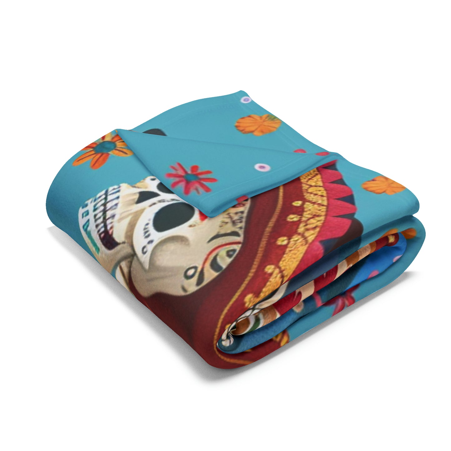 Colorful Skeletons Celebration Fleece Blanket - Perfect for Cinco de Mayo & Day of the Dead, Colorful Skeletons Celebration blanket