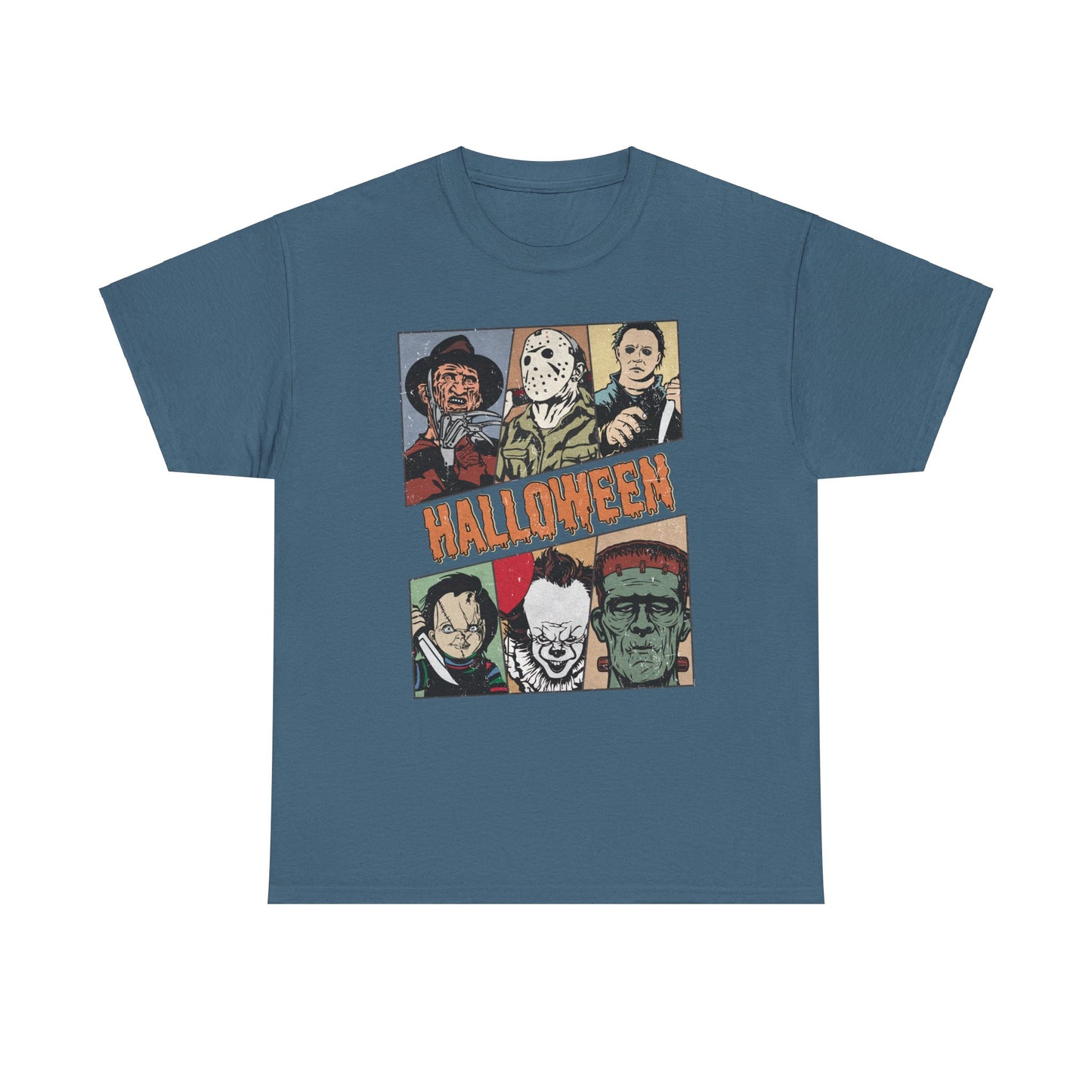 Retro Halloween Classic Shirt, Classic Horror tshirt, Vintage Frankenstein Michael Myers Halloween Shirt, Monster Tee, Retro Shirt Halloween