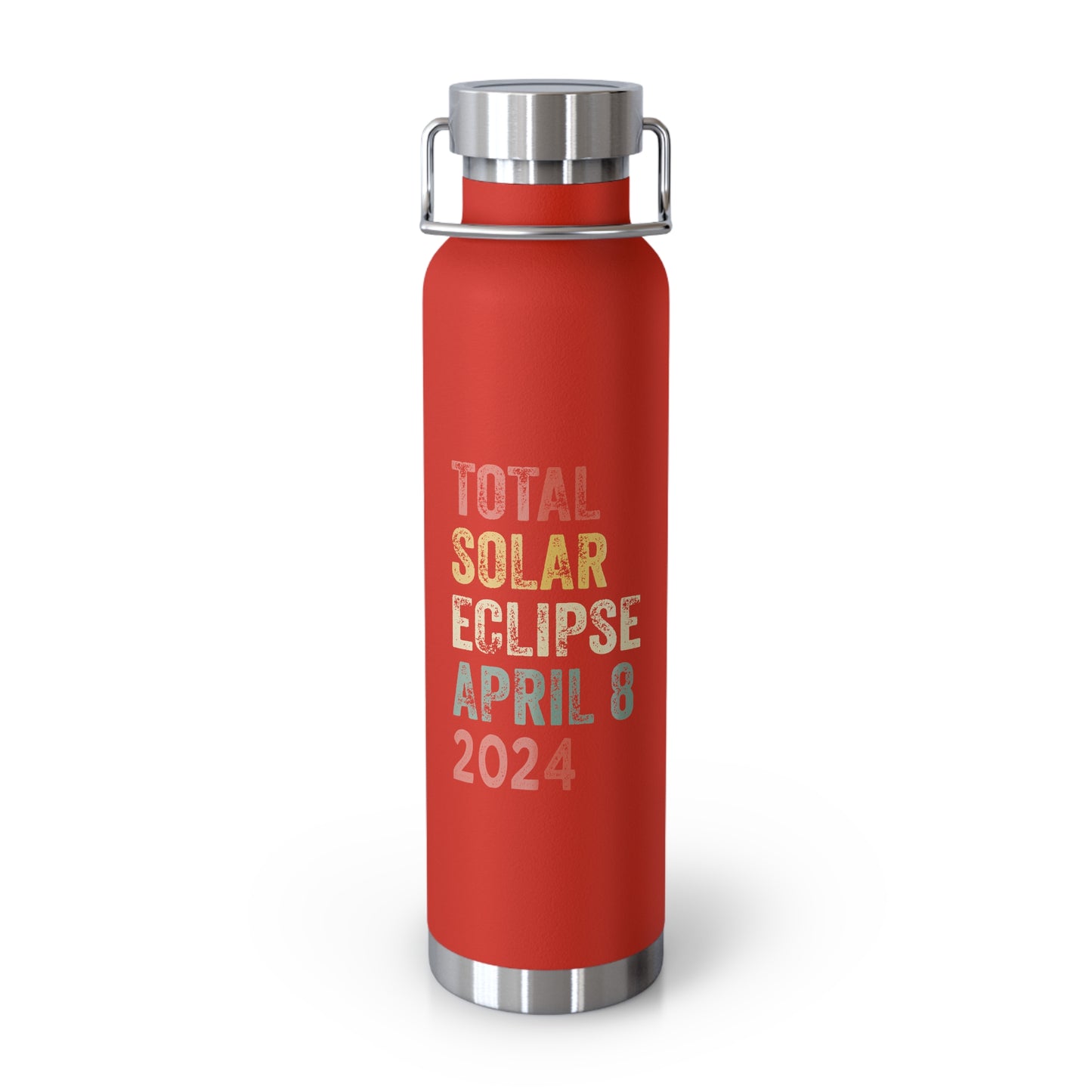 Vintage Copper Insulated Bottle, 22oz, Total Solar Eclipse April 8 2024 Design, Collectible Vintage with Total Solar Eclipse April 8 2024