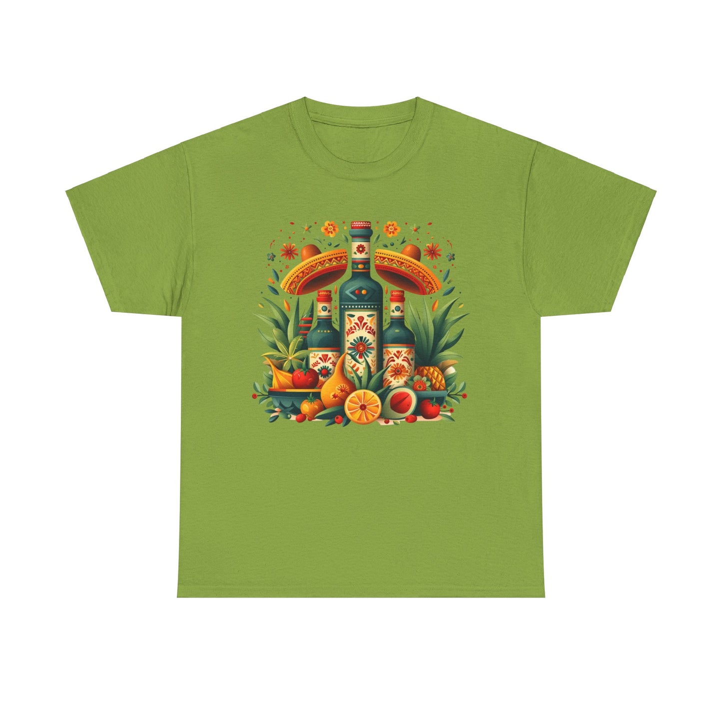 Cinco de Mayo Chic: Fun Fruit Bottles Sombrero Tee for Fiesta, Fiesta Ready, Fruit Bottles and Sombrero T-shirt for Cinco de Mayo