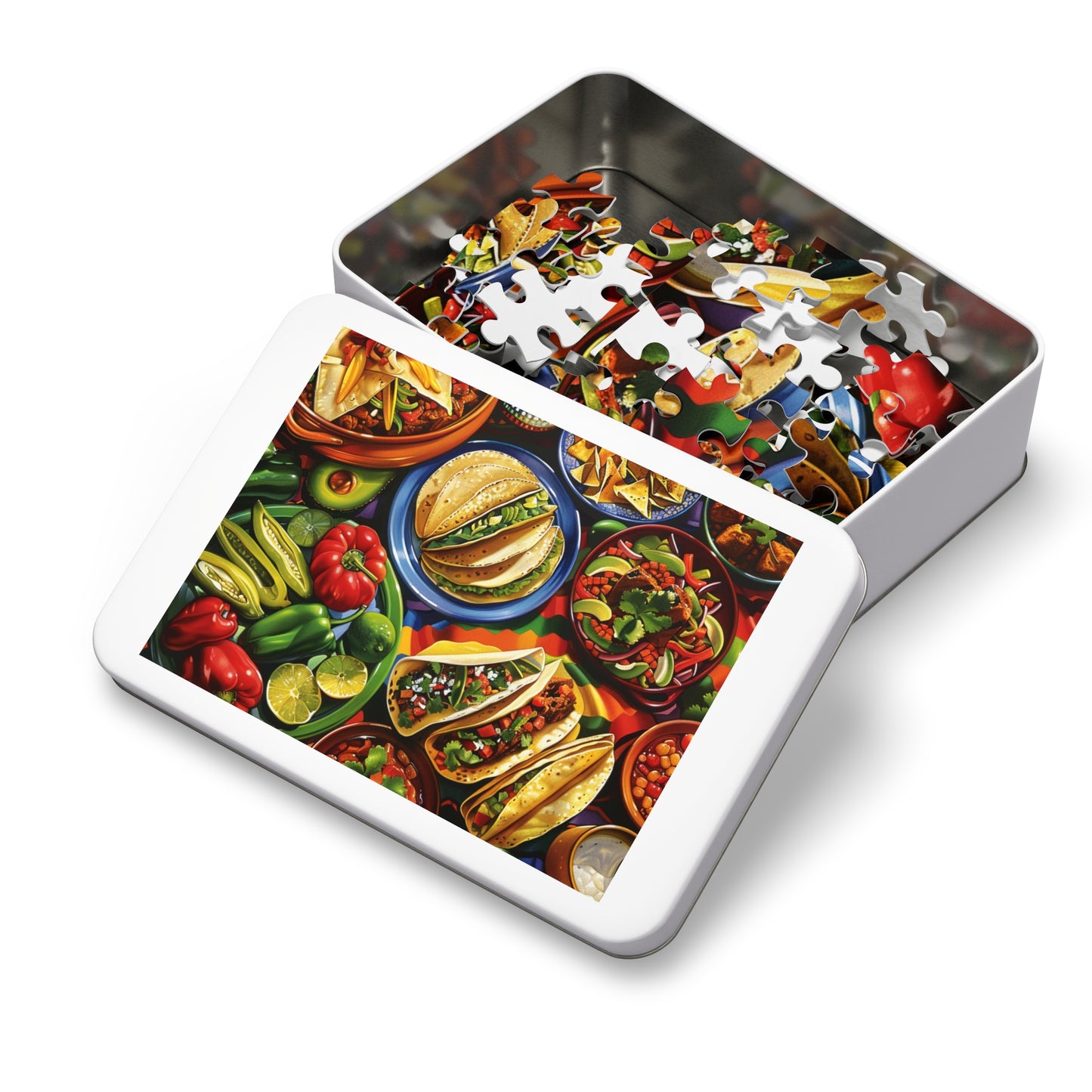 Celebrate with a Fun Mexican Food Spread Puzzle - Great for Fiesta Parties! (30, 110, 252, 500,1000-Piece)Delicious Mexican Food Spread