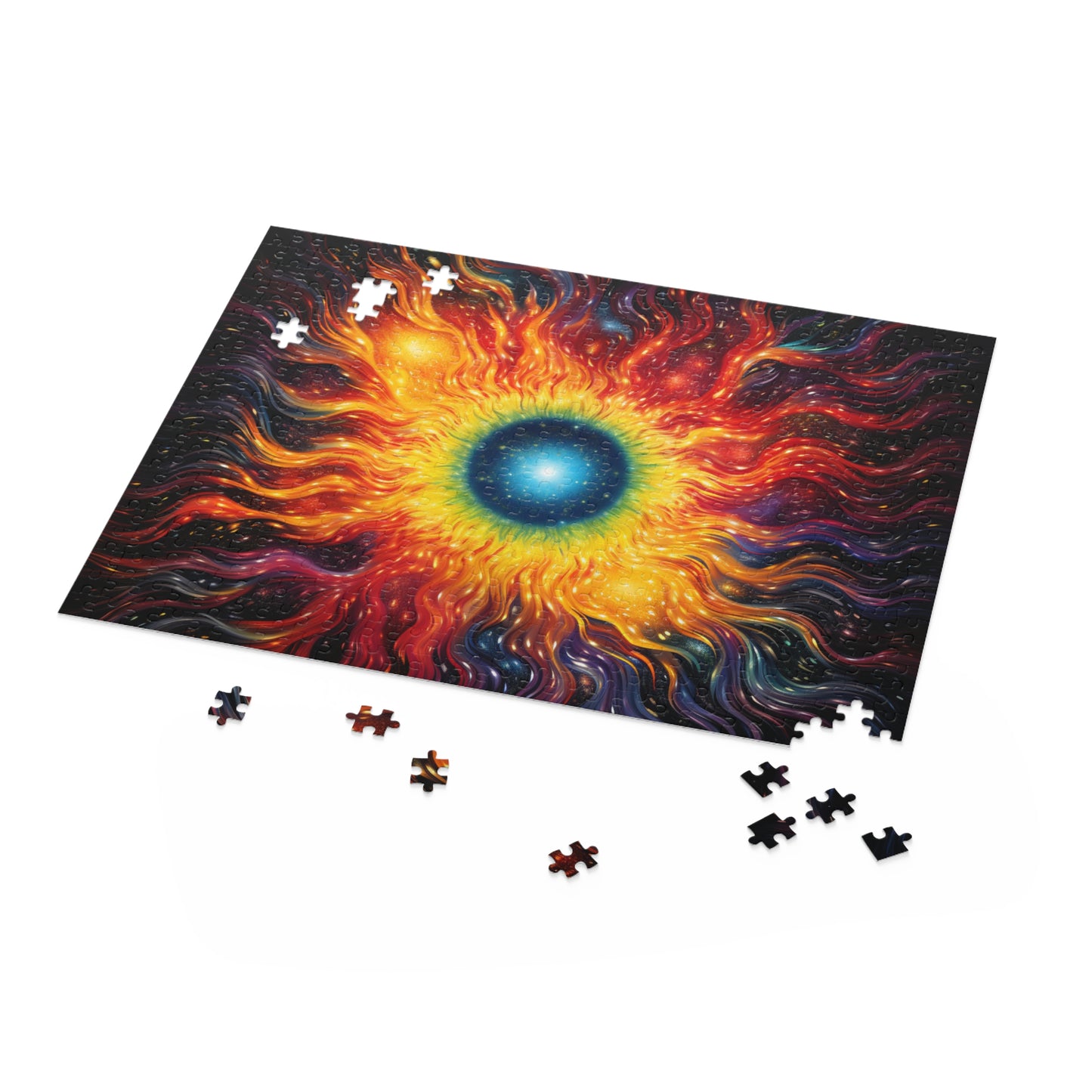 Handmade Nebula Exploding in Paint Puzzle - Unique Space Jigsaw Puzzle, Galaxy Inspired Puzzle - Nebula Exploding in Paint Art Puzzle