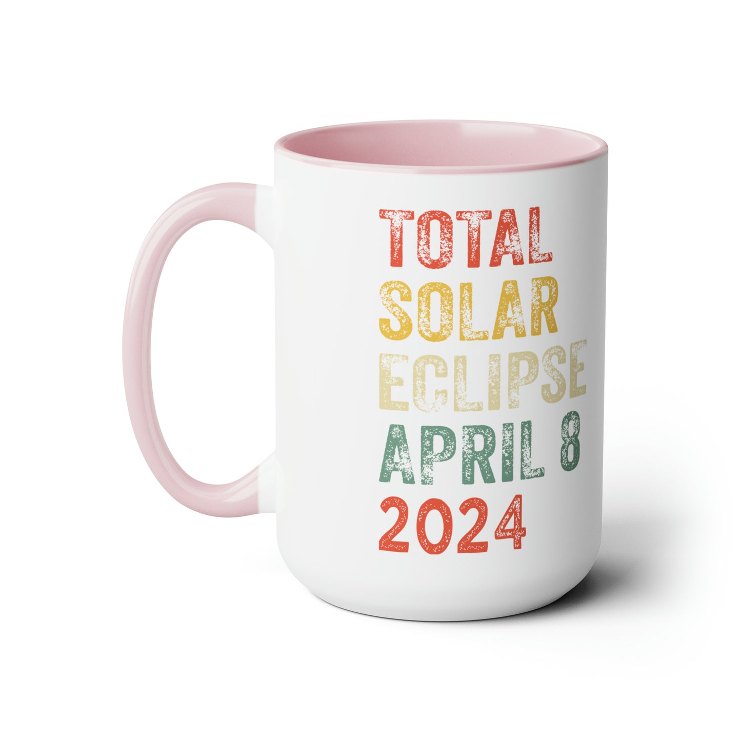 Collectible 15 oz Mug for Solar Eclipse Enthusiasts, Vintage Style - Total Solar Eclipse April 8 2024, Total Solar Eclipse April 8 2024 Mug