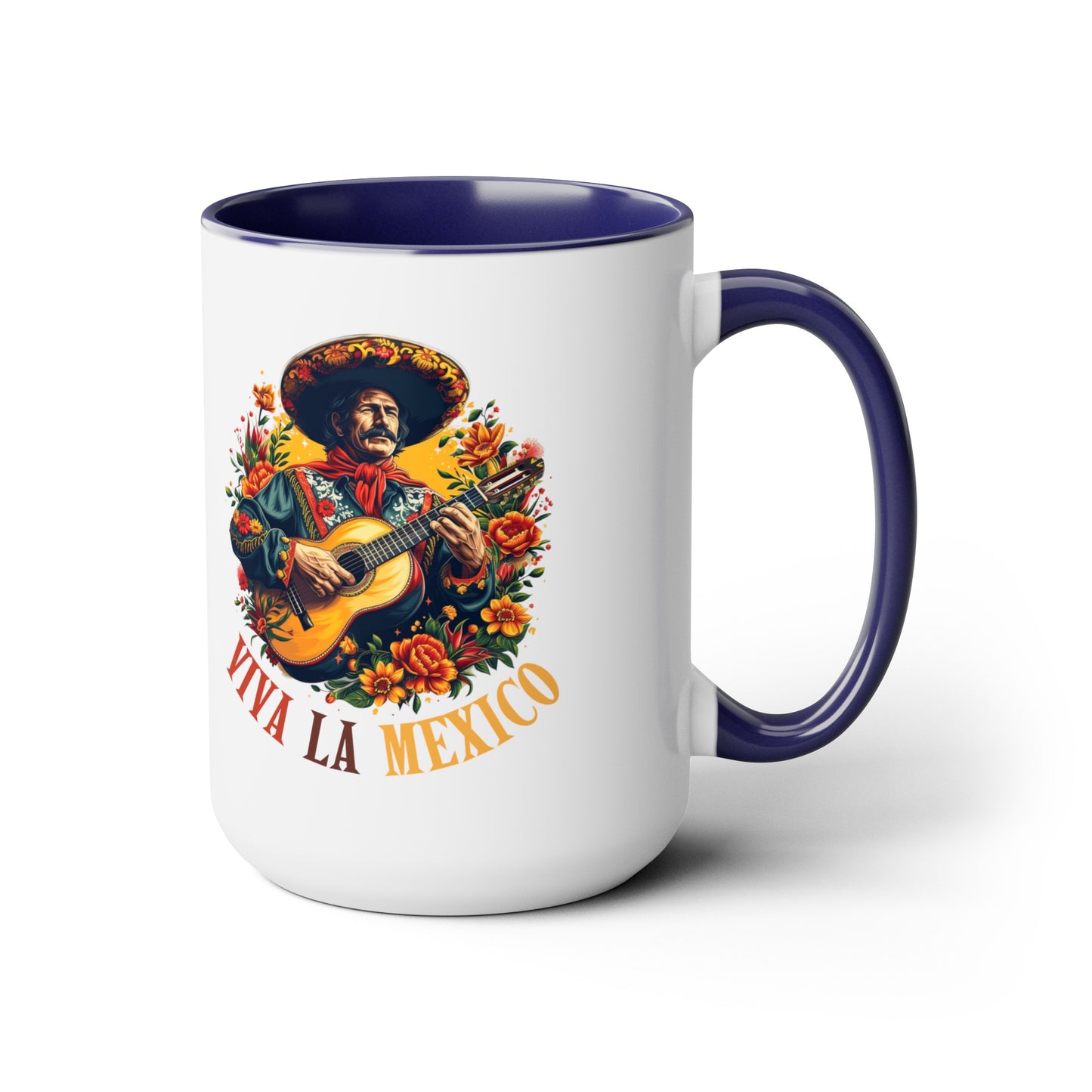 Viva La Mexico Mariachi Mug - Colorful 15 oz. Cup for Coffee Lovers, Fiesta Ready Mug - Viva La Mexico Mariachi Coffee Cup for Music Lovers