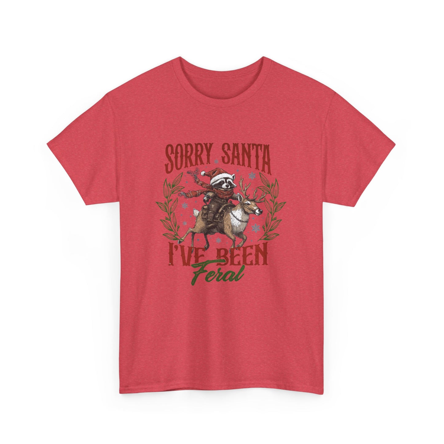 Sorry Santa I've Been Feral Tshirt, Racoon Christmas Sweatshirt, Reindeer Christmas T-shirt, Racoon Cute Shirt, Funny Racoon Christmas Tee