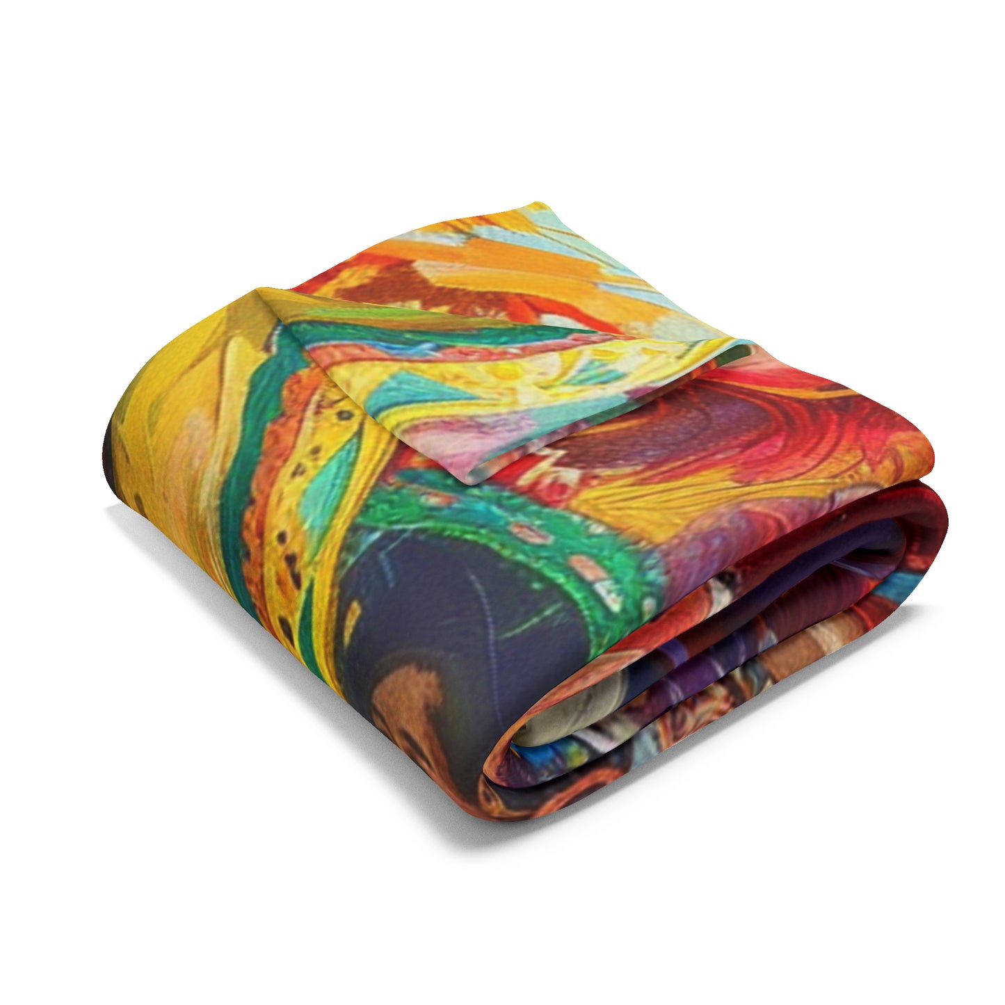 Colorful Cinco de Mayo Artic Fleece Blanket with Hispanic Lady Dancing, Cinco de Mayo Celebration Hispanic Lady Dance Artic Fleece Blanket