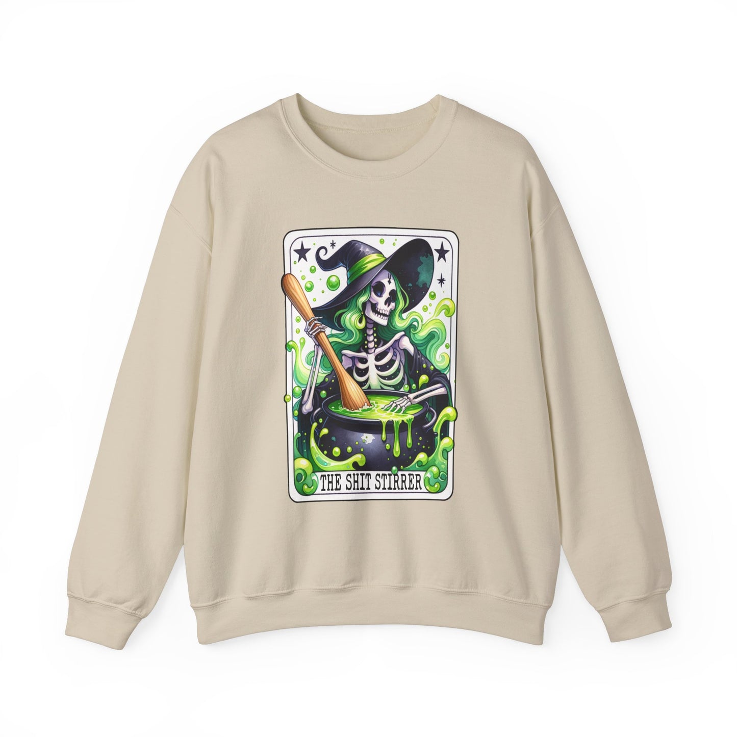 Witch Tarot Card Sweatshirt, Skeleton Witch Sweatshirt, Unisex Tarot Card Shirt, Book Lover Gift, Bookish Gift,Tarot Lover Sweatshirt