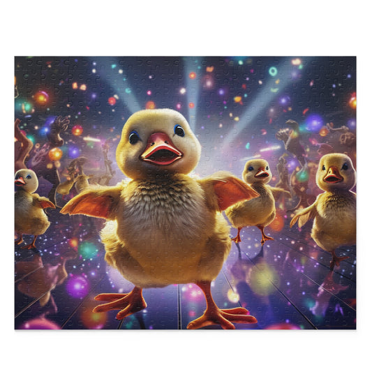 Easter Ducks Dancing Jigsaw Puzzle (120, 252, 500-Piece) Family Puzzles, Puzzles for Kids, Easter Gifts, Easter Decor, Easter Eggs Puzzle