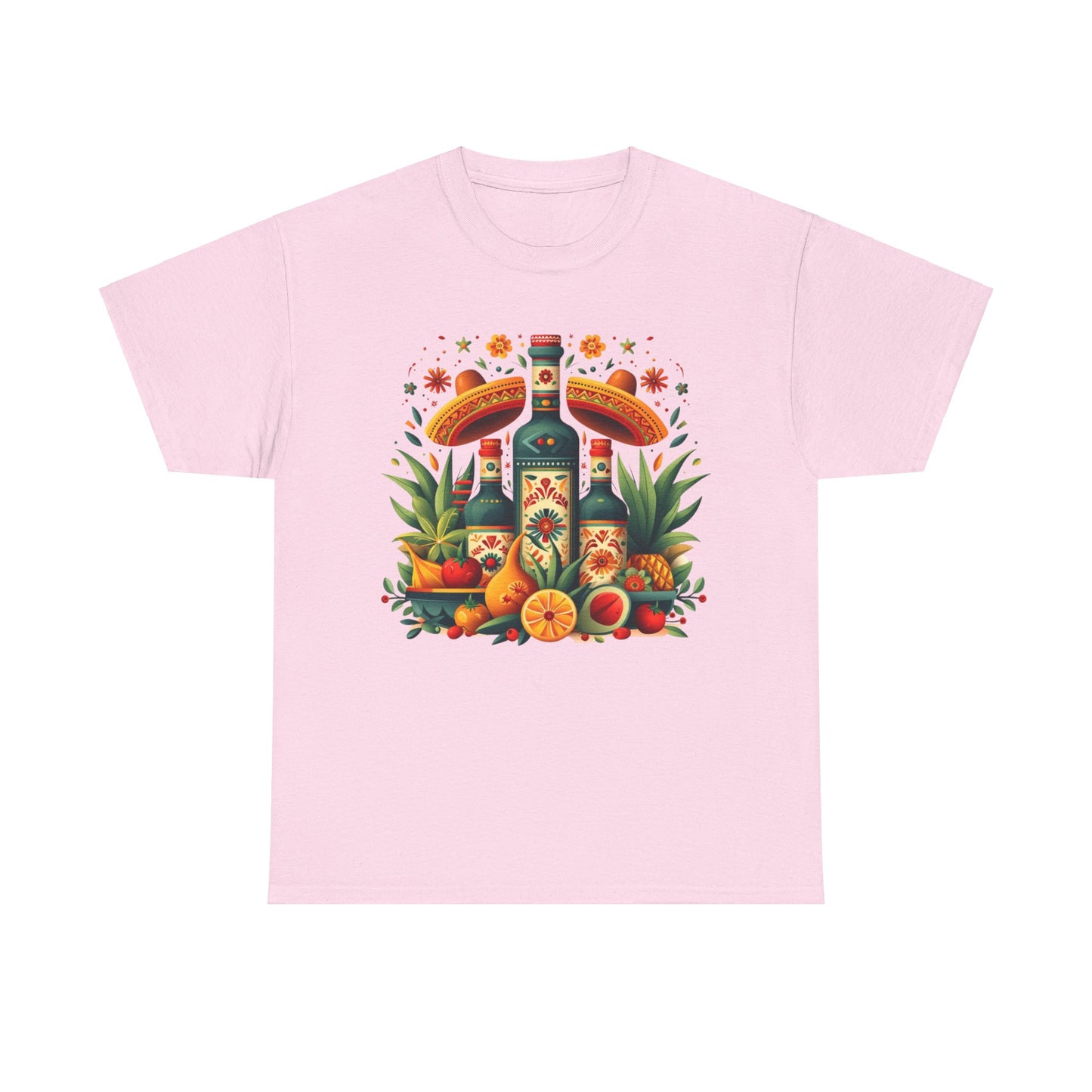 Cinco de Mayo Chic: Fun Fruit Bottles Sombrero Tee for Fiesta, Fiesta Ready, Fruit Bottles and Sombrero T-shirt for Cinco de Mayo