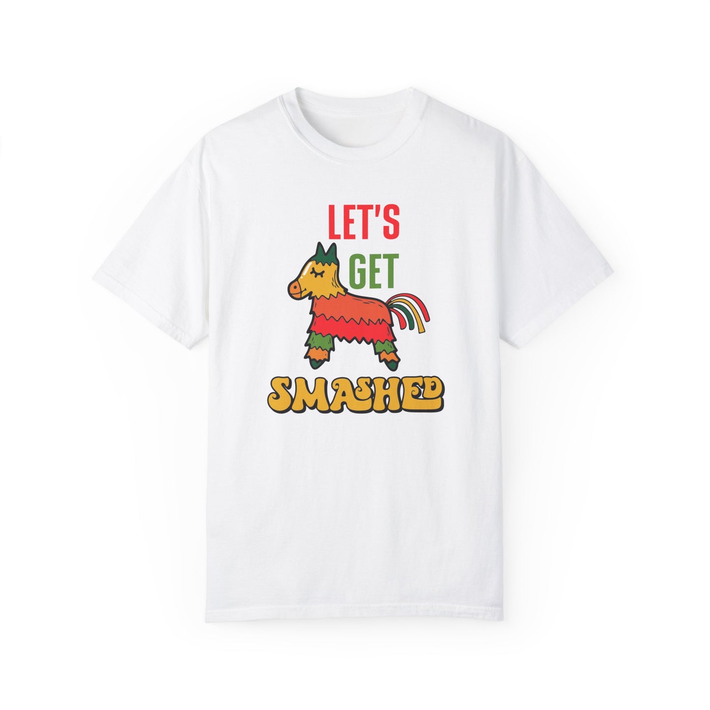 Let's Get Smashed Cinco de Mayo Tshirt with Pinata Donkey - Fiesta Tee, Cinco de Mayo Tee with Pinata Donkey, Celebration Shirt