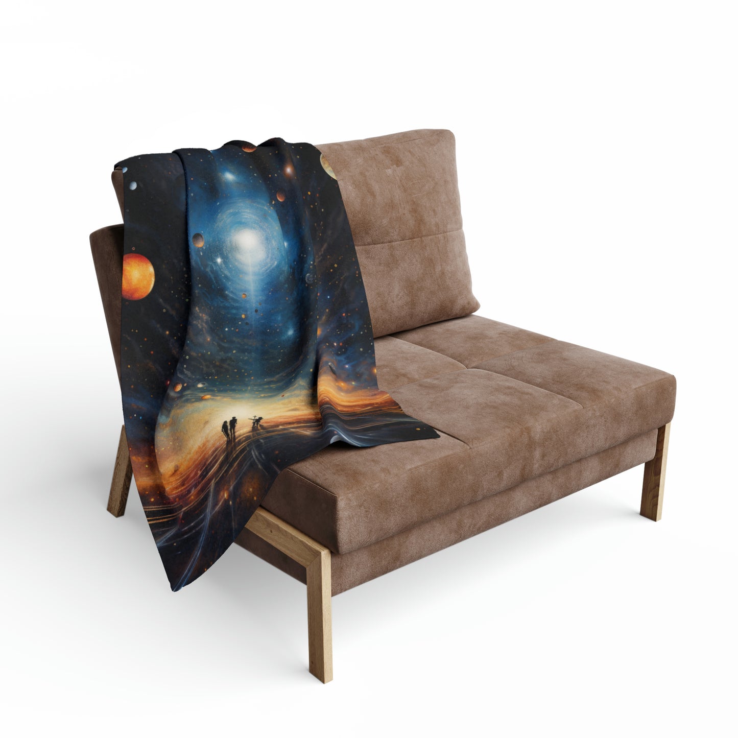 Get Cozy with Our Lunar Loom Fleece Blanket - A Celestial Tapestry Woven by the Moon during a Solar Eclipse