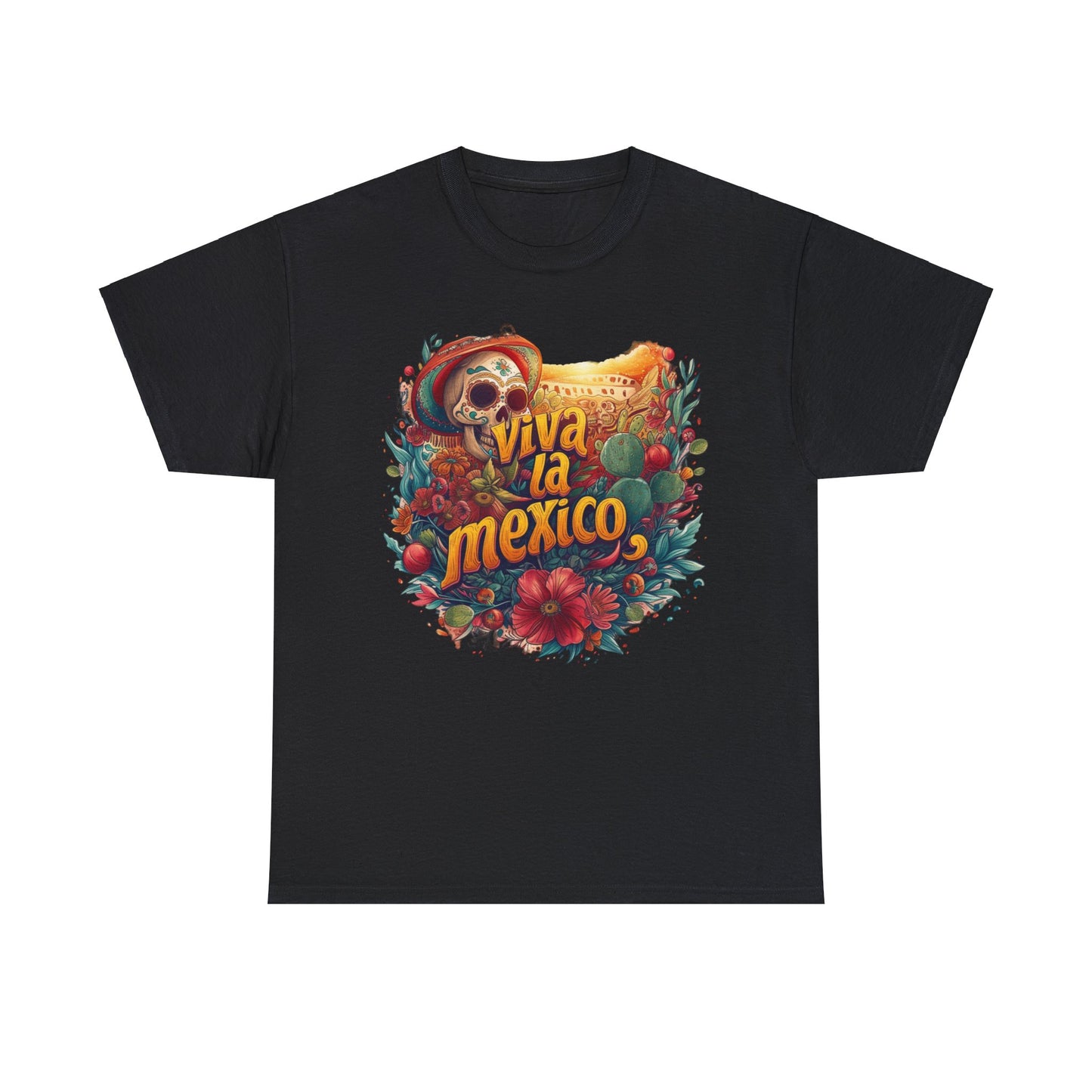 Colorful Viva la Mexico Cinco de Mayo Shirt - Mexican Holiday Apparel, Cinco de Mayo Fiesta Attire - Viva la Mexico Graphic Tee