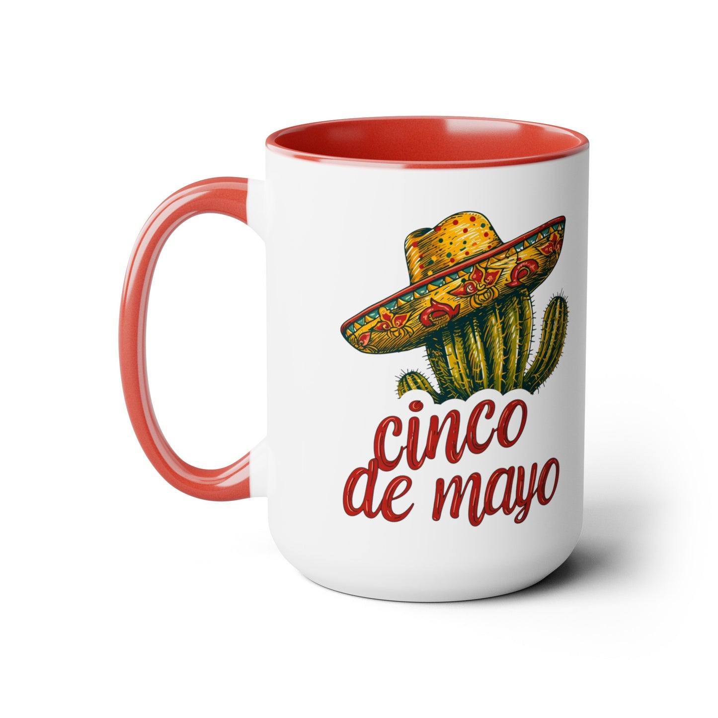 Muy Bueno Cactus Mug - Sombrero Rustic Pottery - 15 oz Drinkware, Festive Cactus Sombrero Mug - Cinco de Mayo 15 oz Cup