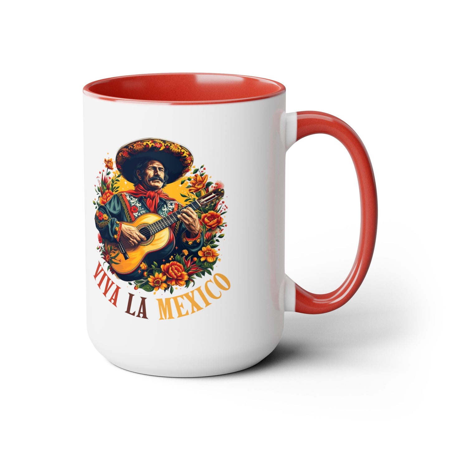 Viva La Mexico Mariachi Mug - Colorful 15 oz. Cup for Coffee Lovers, Fiesta Ready Mug - Viva La Mexico Mariachi Coffee Cup for Music Lovers