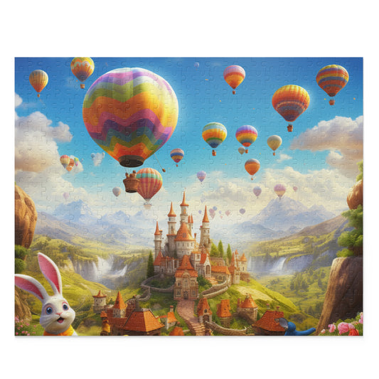 Easter Ballon Puzzle (120, 252, 500-Piece), Easter Eggs Bunny Jigsaw Puzzle, Family Puzzles, Puzzles for Kids, Easter Gifts, Easter Decor