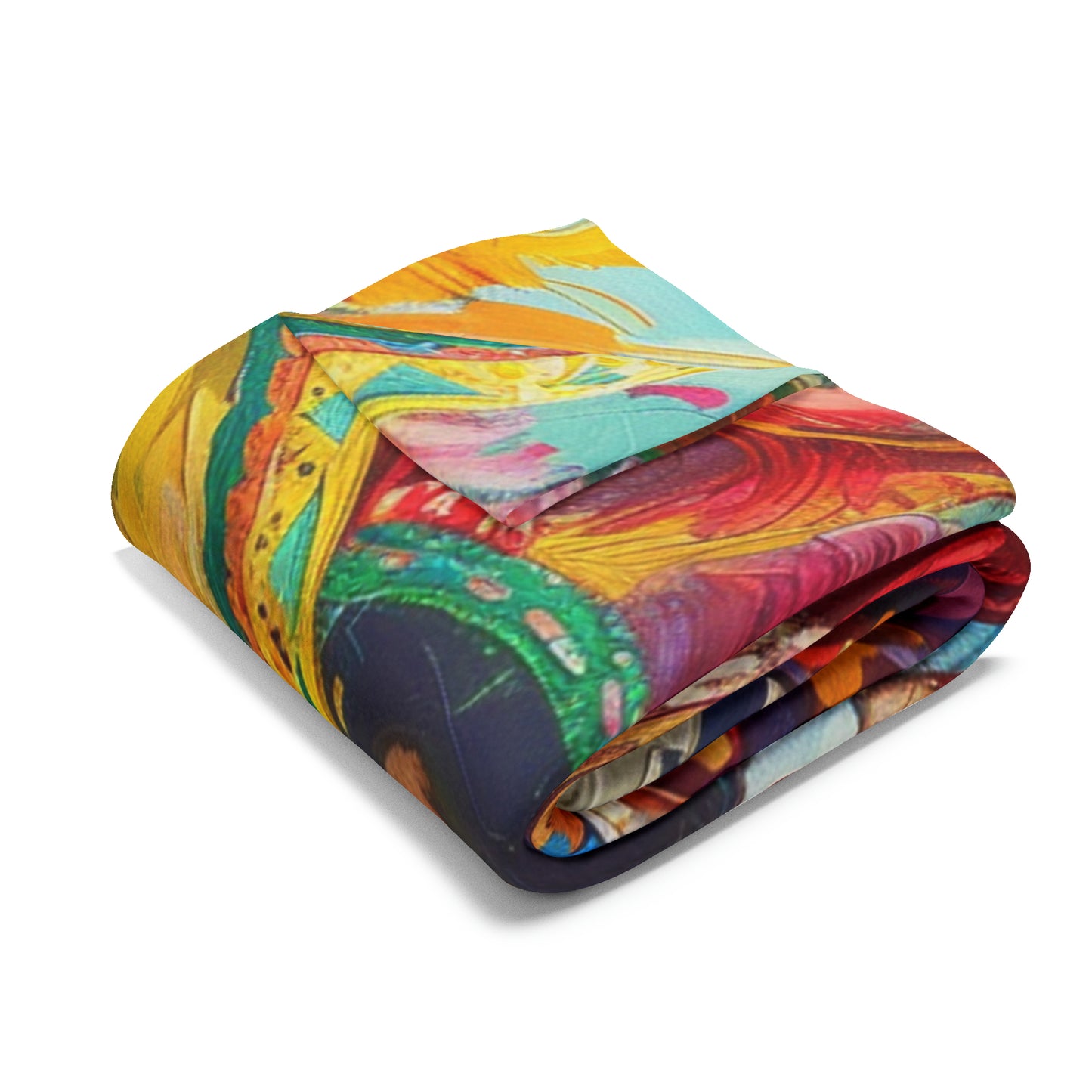 Colorful Cinco de Mayo Artic Fleece Blanket with Hispanic Lady Dancing, Cinco de Mayo Celebration Hispanic Lady Dance Artic Fleece Blanket