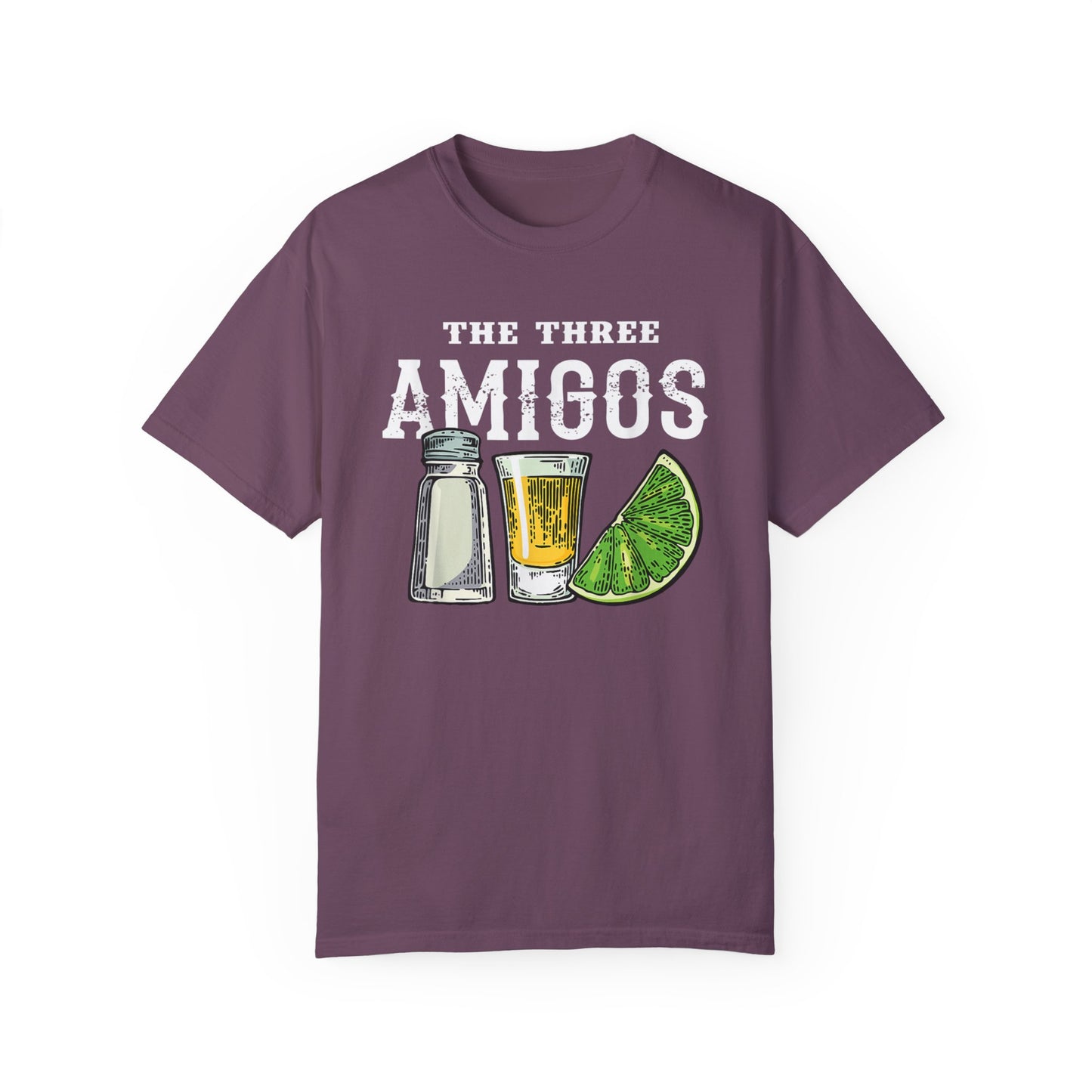 The Three Amigos Tshirt - Salt Tequila Lime Graphic Tee, Cinco de Mayo Shirt - Tequila Lime Salt Trio Three Amigos Tee