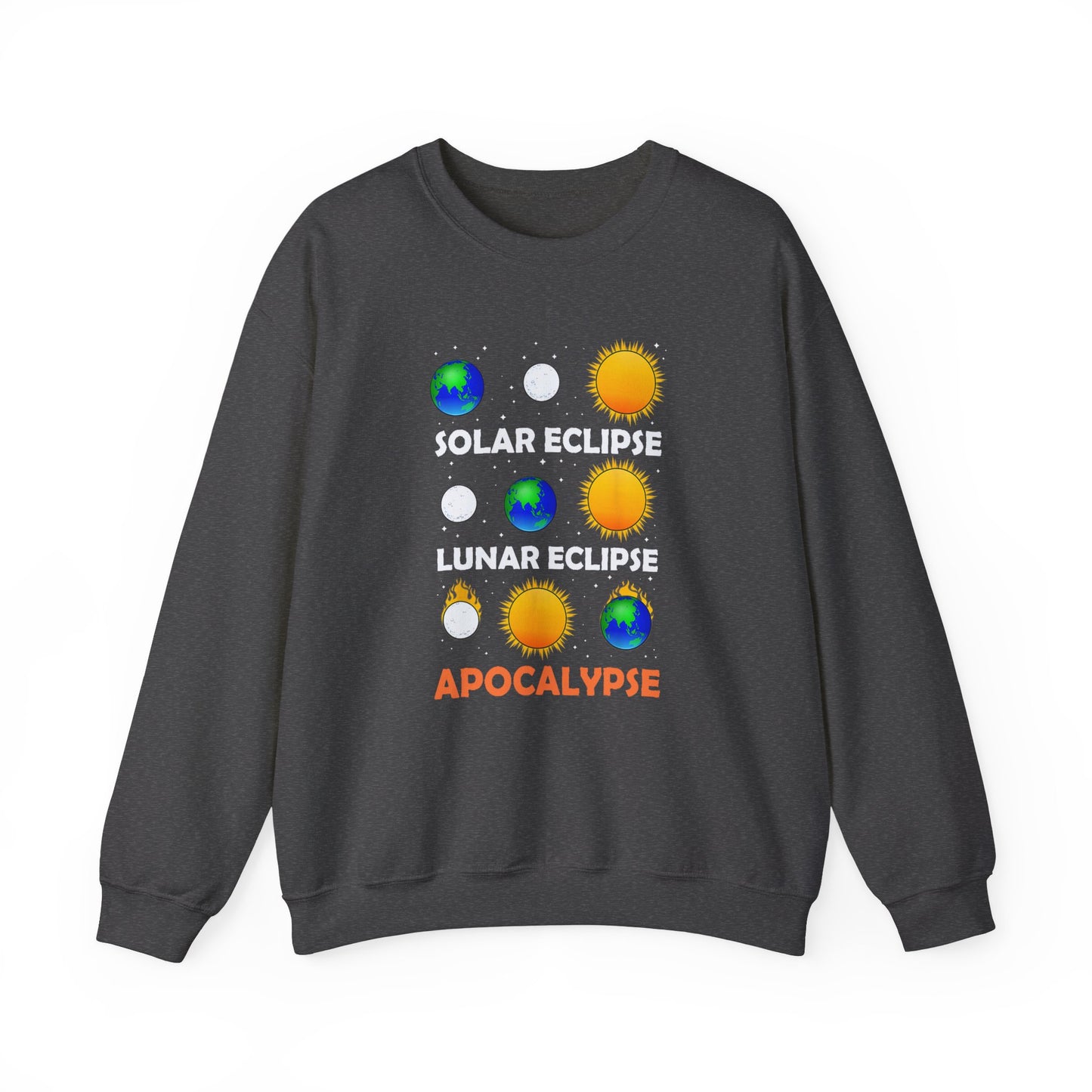 Eclipse Apocalypse 2024 Sweatshirt - A Cosmic Comedy Unleashed, Total Solar Eclipse 2024 Shirt, America Totality, Moon Astronomy