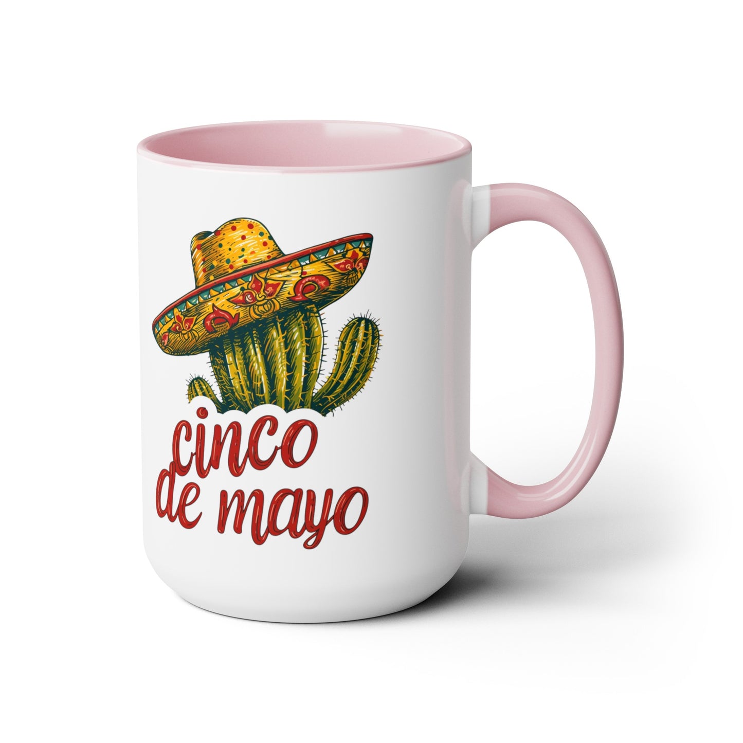 Muy Bueno Cactus Mug - Sombrero Rustic Pottery - 15 oz Drinkware, Festive Cactus Sombrero Mug - Cinco de Mayo 15 oz Cup