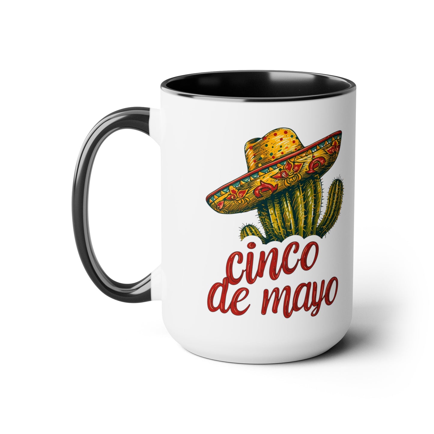 Muy Bueno Cactus Mug - Sombrero Rustic Pottery - 15 oz Drinkware, Festive Cactus Sombrero Mug - Cinco de Mayo 15 oz Cup