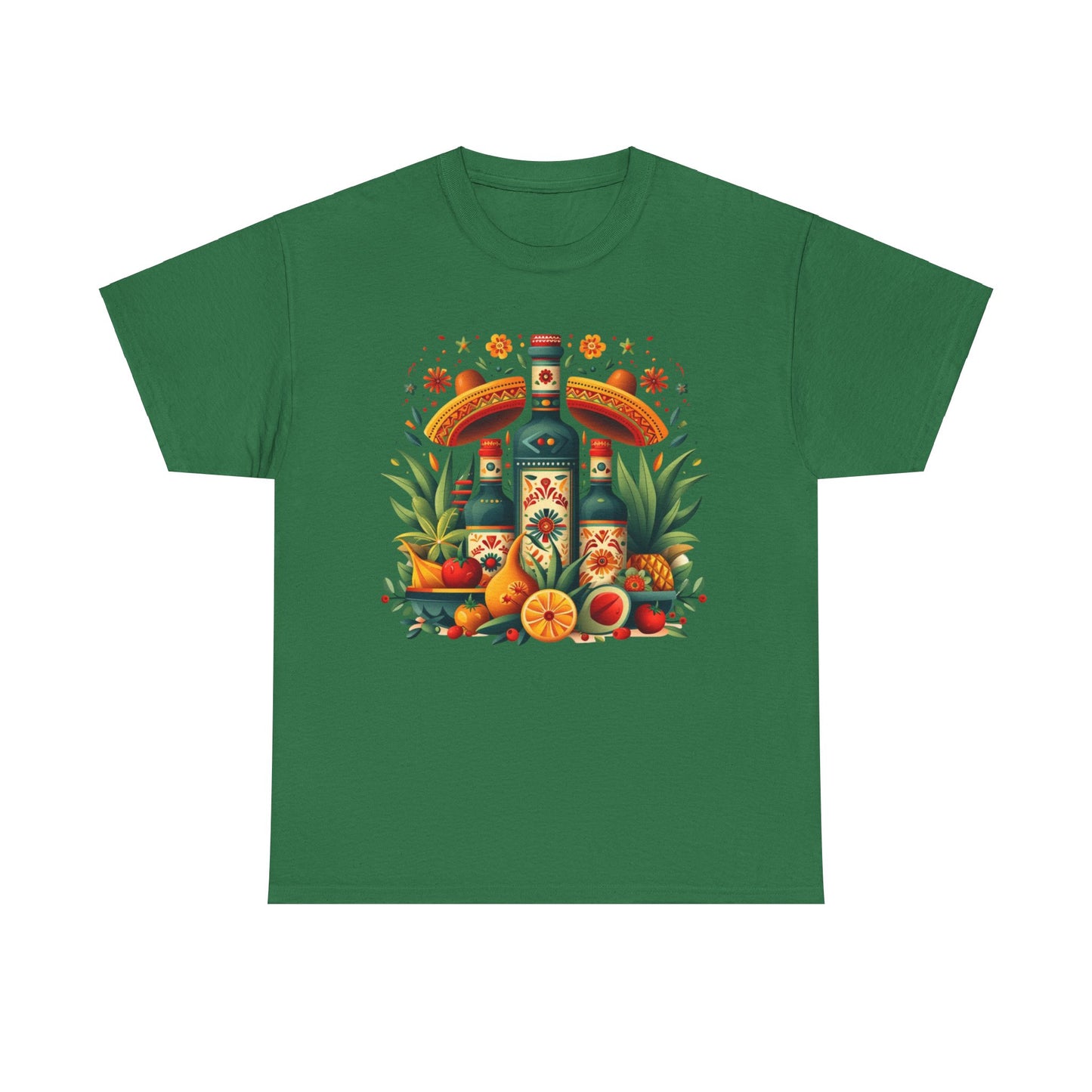 Cinco de Mayo Chic: Fun Fruit Bottles Sombrero Tee for Fiesta, Fiesta Ready, Fruit Bottles and Sombrero T-shirt for Cinco de Mayo