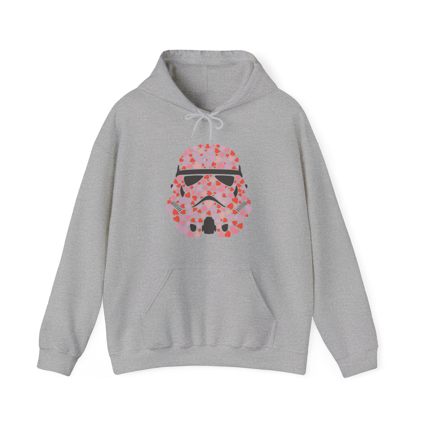 Valentine Hooded Sweater, Love Stormtrooper Hearts Sweatshirt, Force Sweatshirt, Stormtrooper Love Apparel, Valentines Day Sci-fi Sweatshirt