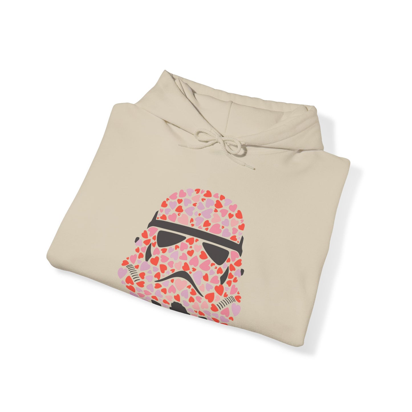 Valentine Hooded Sweater, Love Stormtrooper Hearts Sweatshirt, Force Sweatshirt, Stormtrooper Love Apparel, Valentines Day Sci-fi Sweatshirt