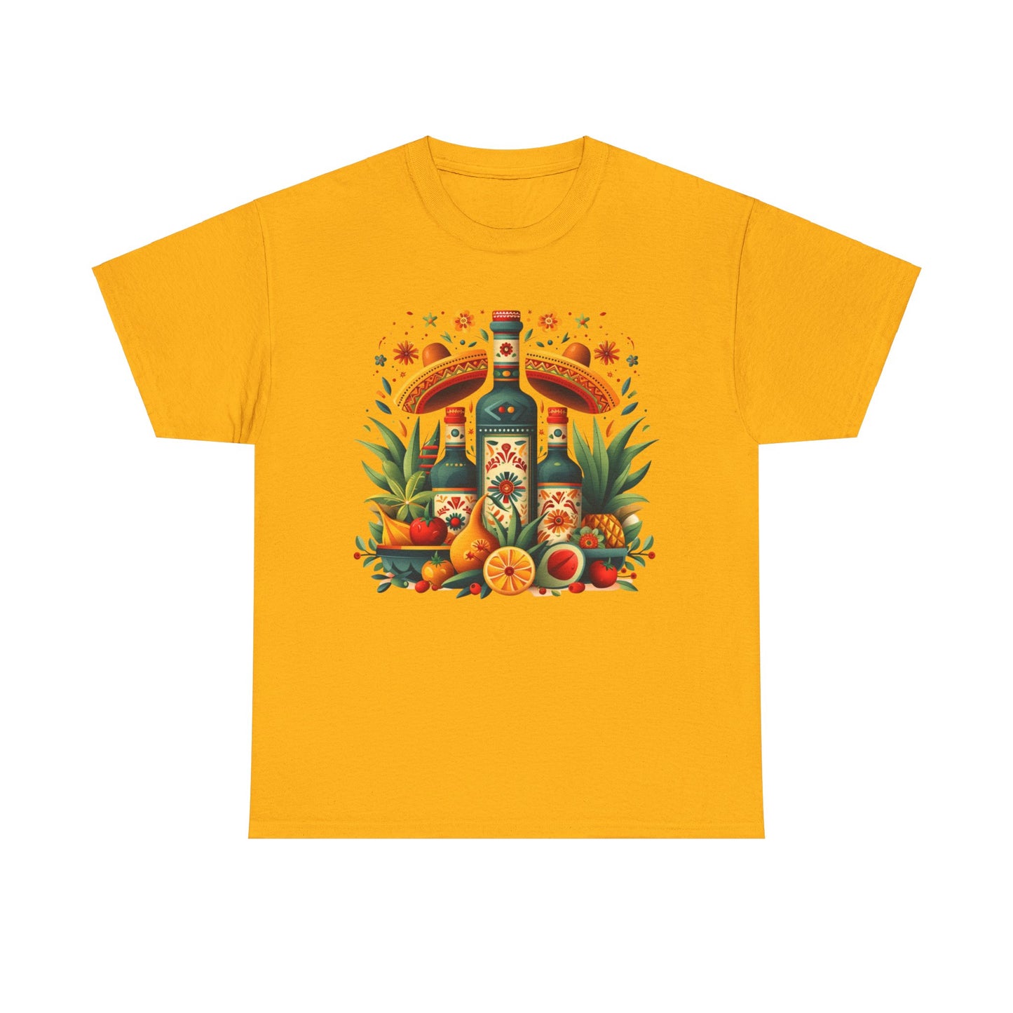 Cinco de Mayo Chic: Fun Fruit Bottles Sombrero Tee for Fiesta, Fiesta Ready, Fruit Bottles and Sombrero T-shirt for Cinco de Mayo