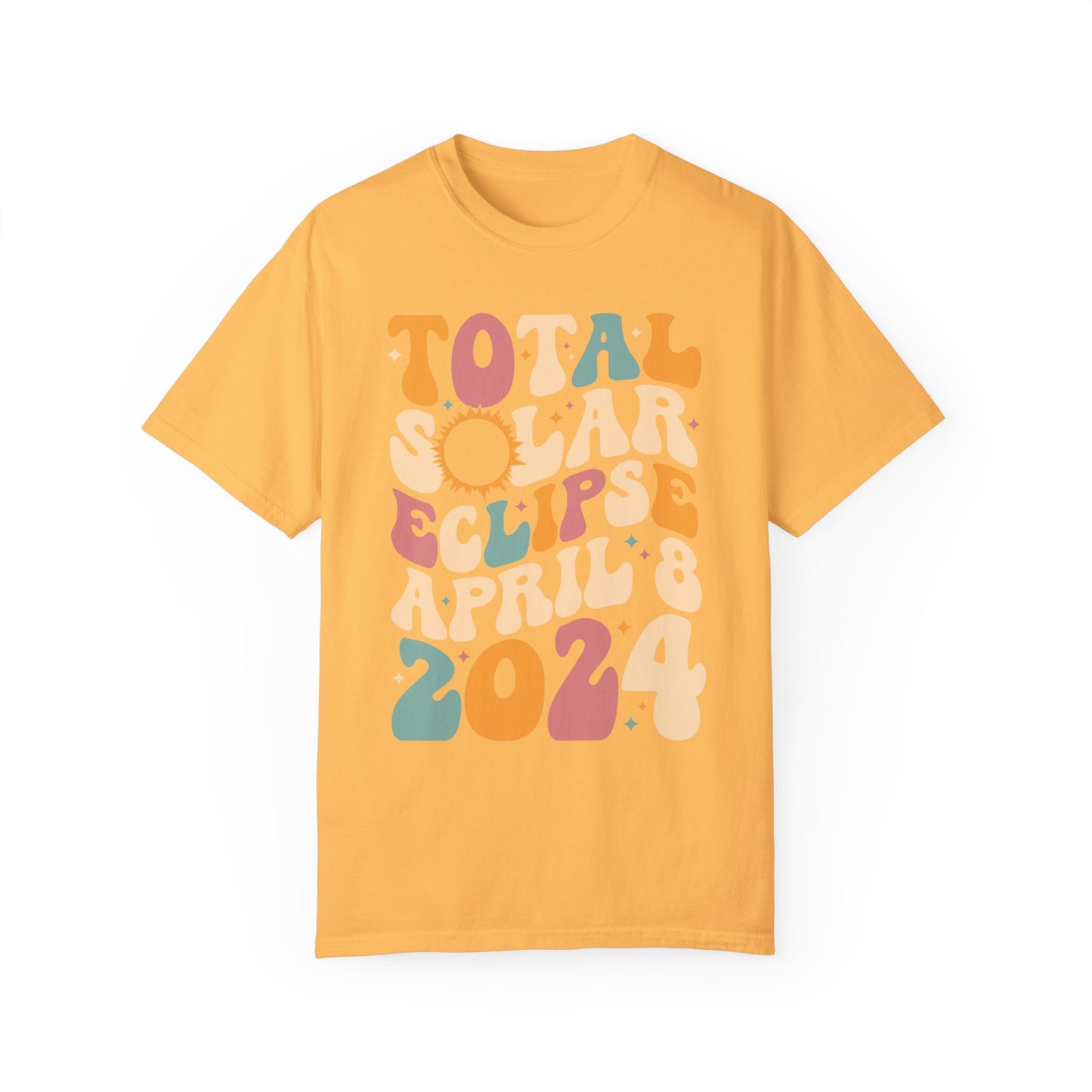 Retro Total Solar Eclipse April 8 2024 Tee on Comfort Colors 1717 | Astronomy Shirt, Vintage Style Solar Eclipse 2024 Shirt