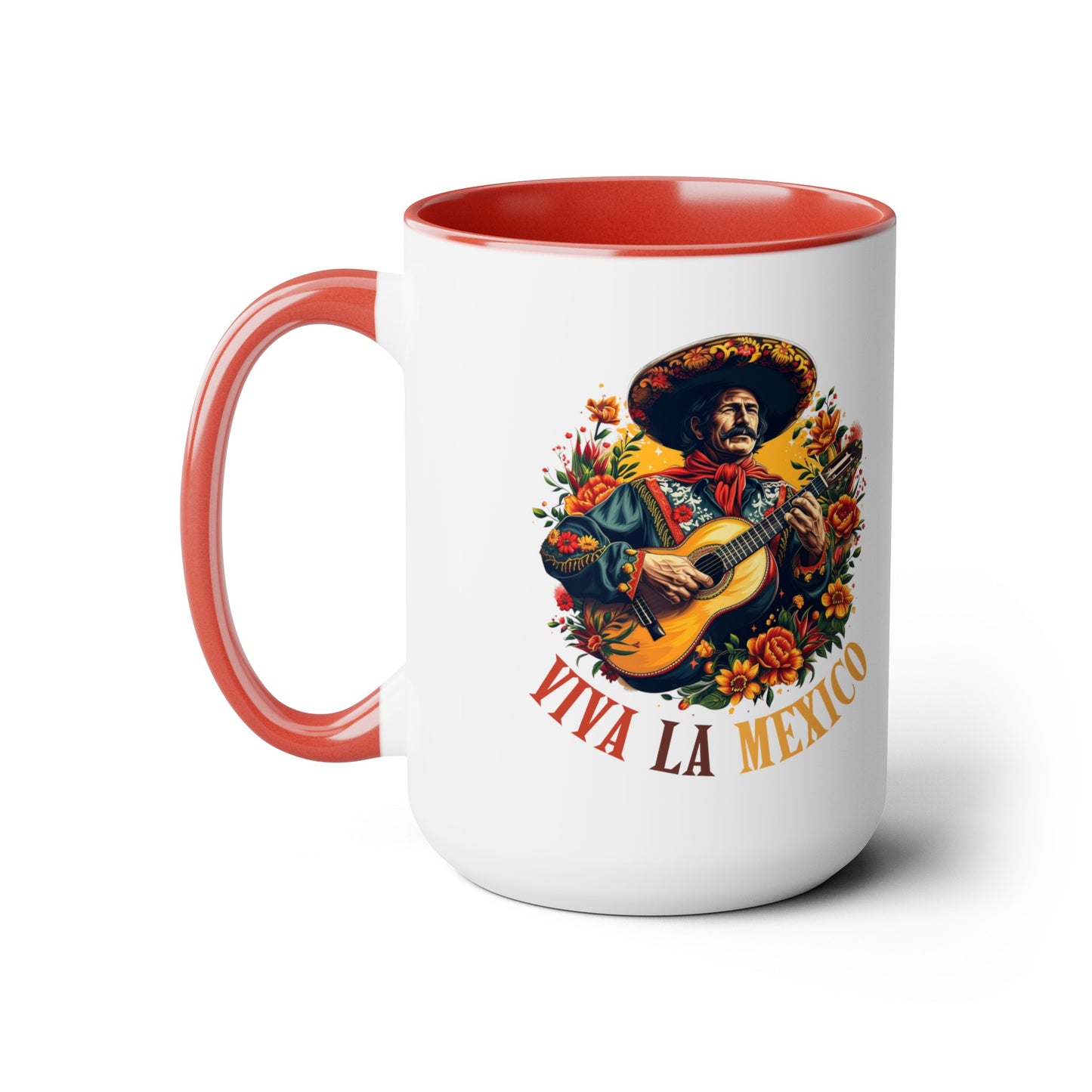 Viva La Mexico Mariachi Mug - Colorful 15 oz. Cup for Coffee Lovers, Fiesta Ready Mug - Viva La Mexico Mariachi Coffee Cup for Music Lovers