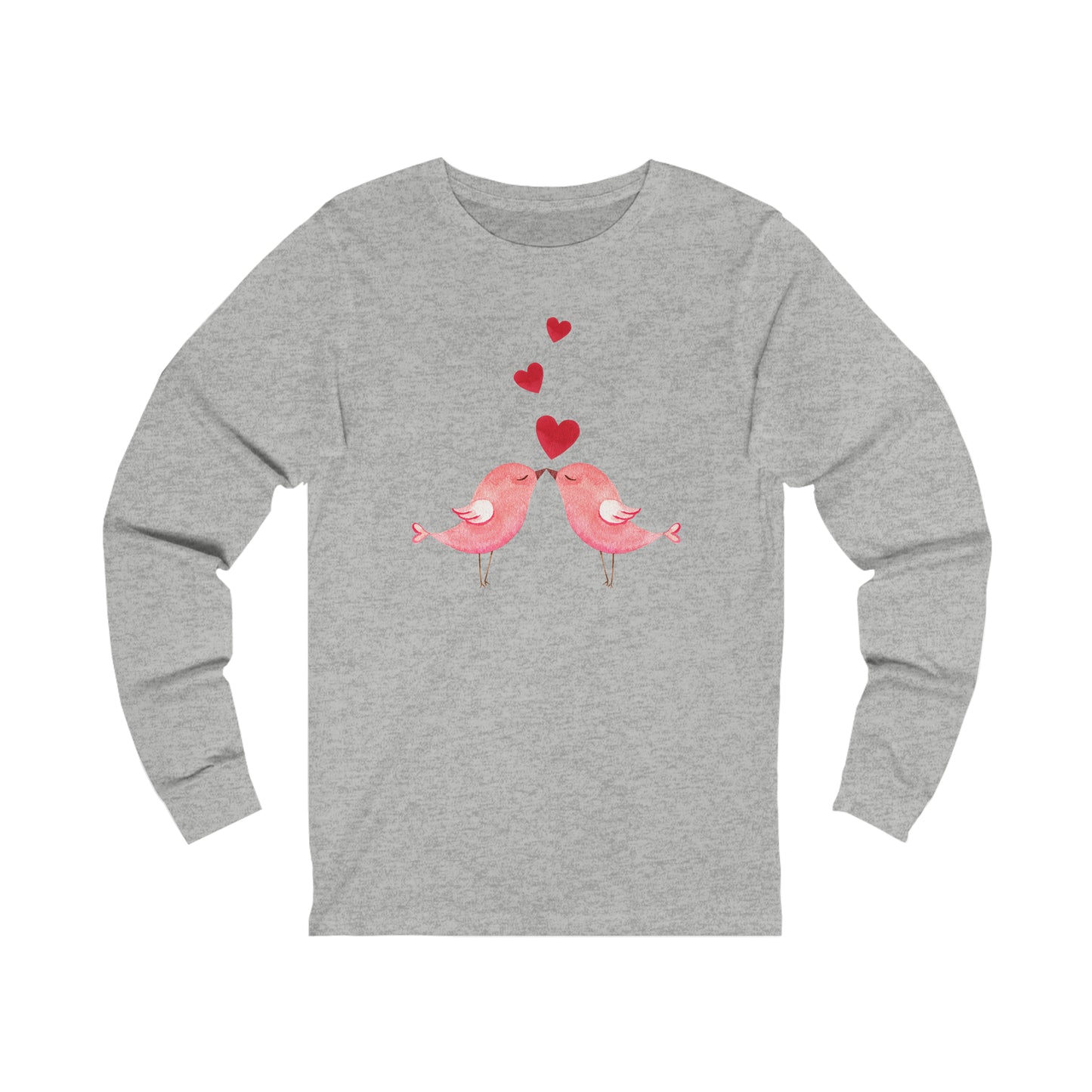 Valentine Love Birds Long Sleeve Shirt, alentines Day Long Sleeve, Lover Gift Long Sleeve, Couple Swearshirt, Valentines Day Gift Sweatshirt