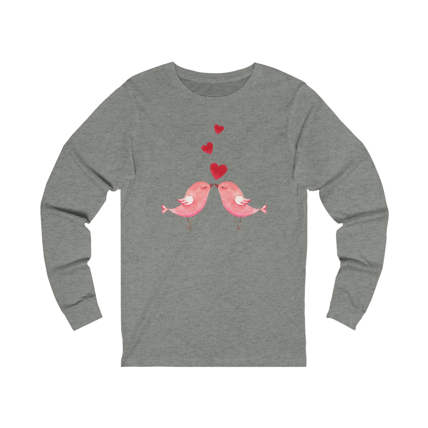 Valentine Love Birds Long Sleeve Shirt, alentines Day Long Sleeve, Lover Gift Long Sleeve, Couple Swearshirt, Valentines Day Gift Sweatshirt